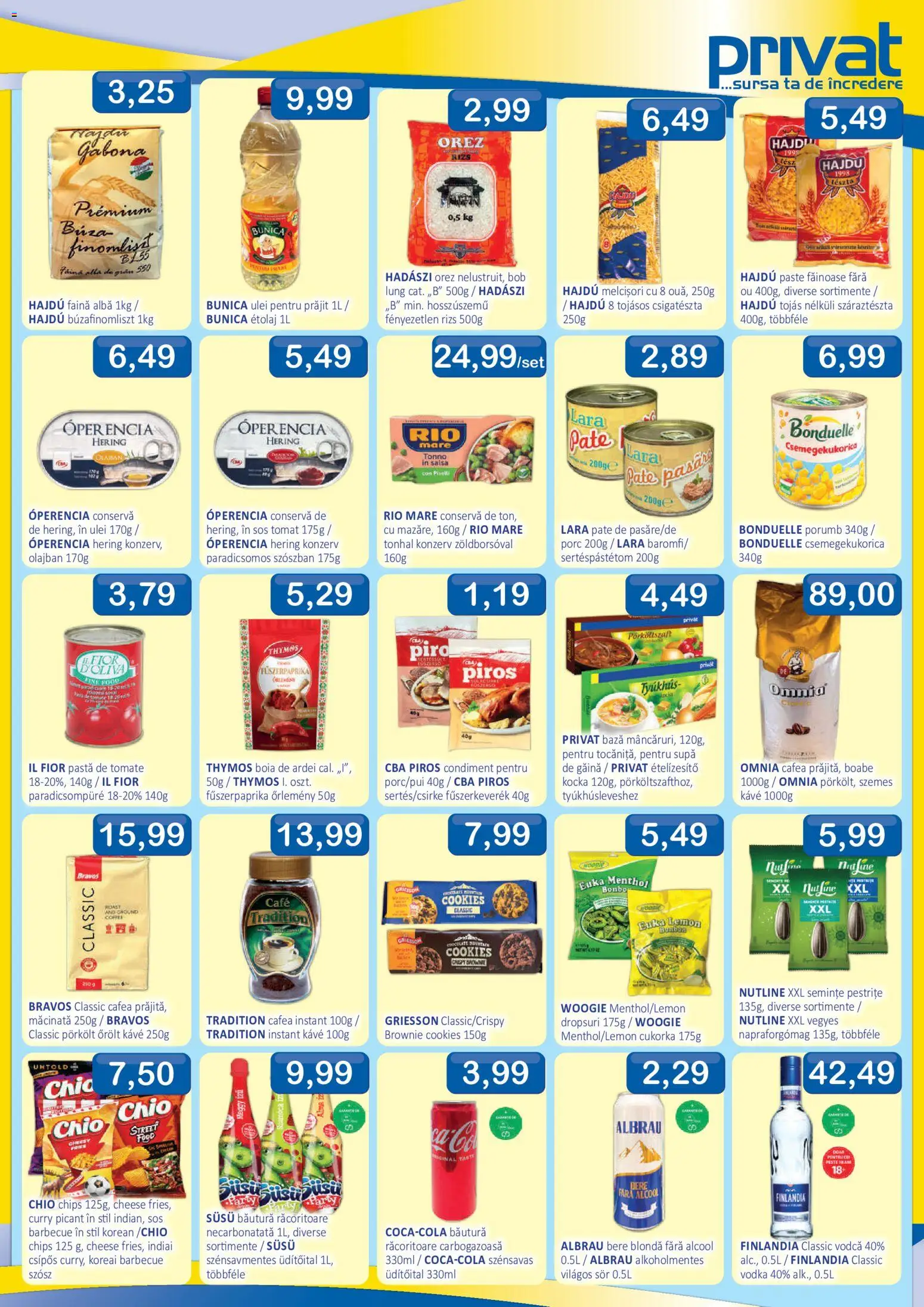 Noul catalog CBA – valabil de la 17.07.2026 | Pagină: 3 | Produse: Semințe, Ulei, Cafea, Pește