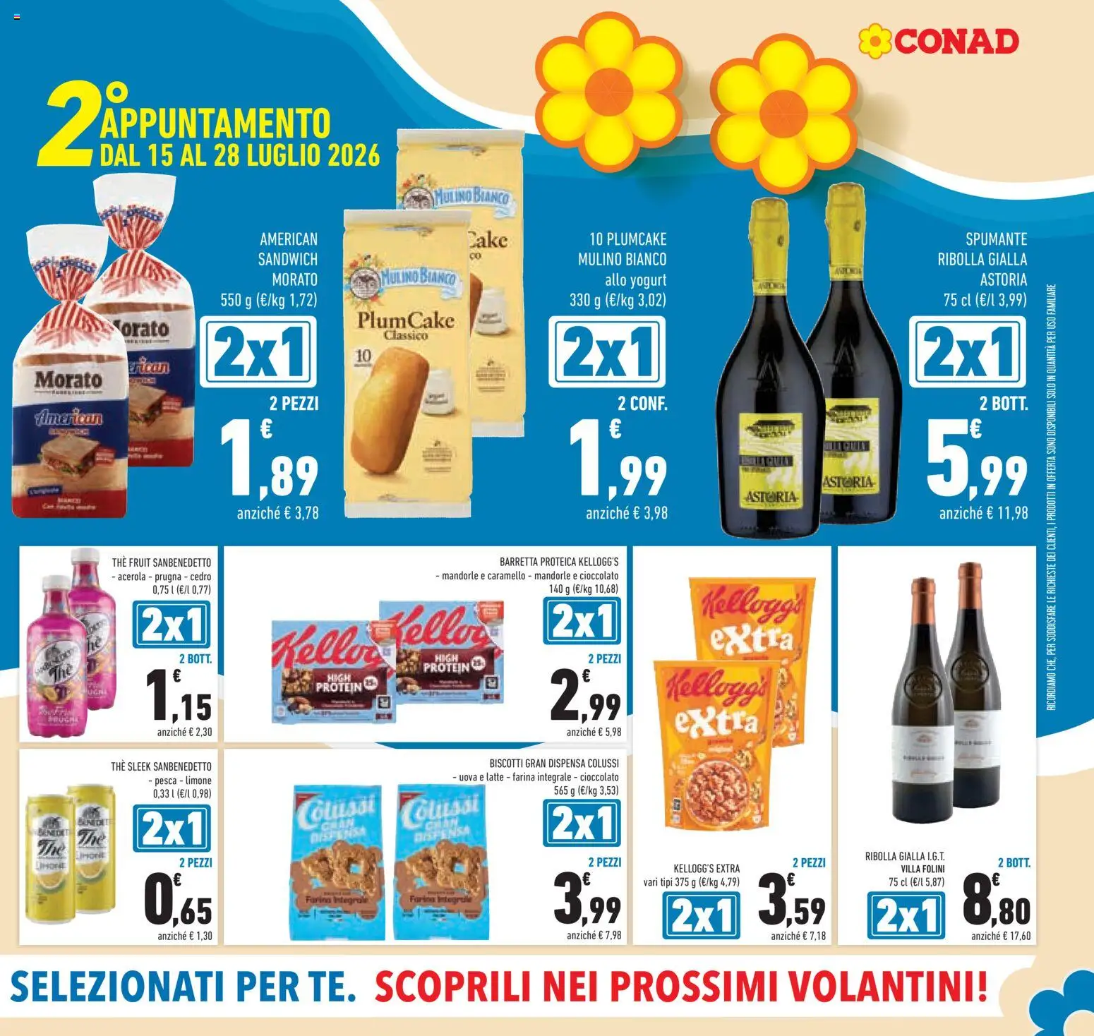 Volantino Conad del 15/07/2026 | Pagina: 7 | Prodotti: Yogurt, Biscotti, Spumante, Barretta