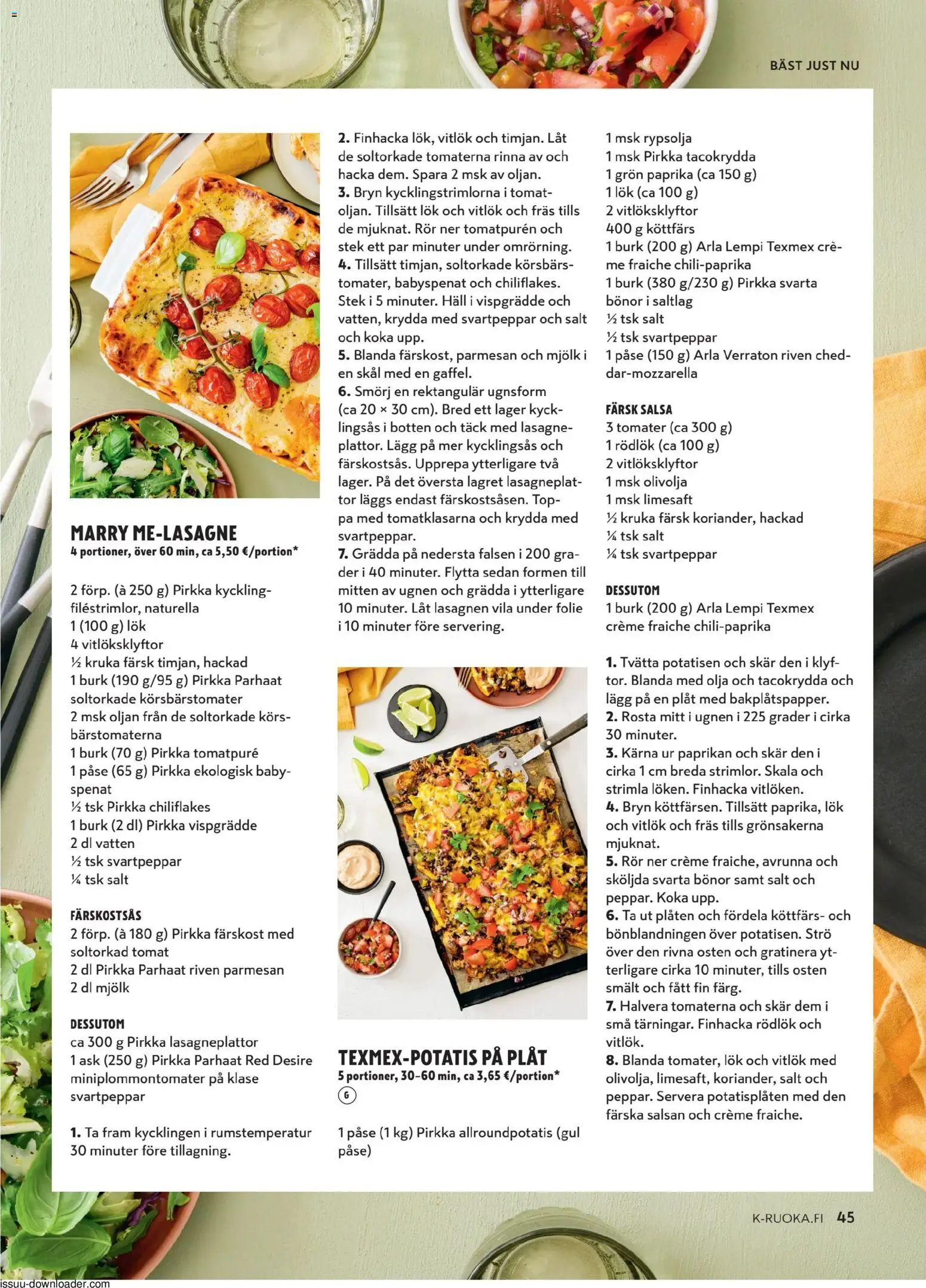 K-Citymarket - K-Mat – voimassa 26/08/2026 alkaen | Sivu: 45 | Tuotteet: Parmesan, Salsa, Paprika