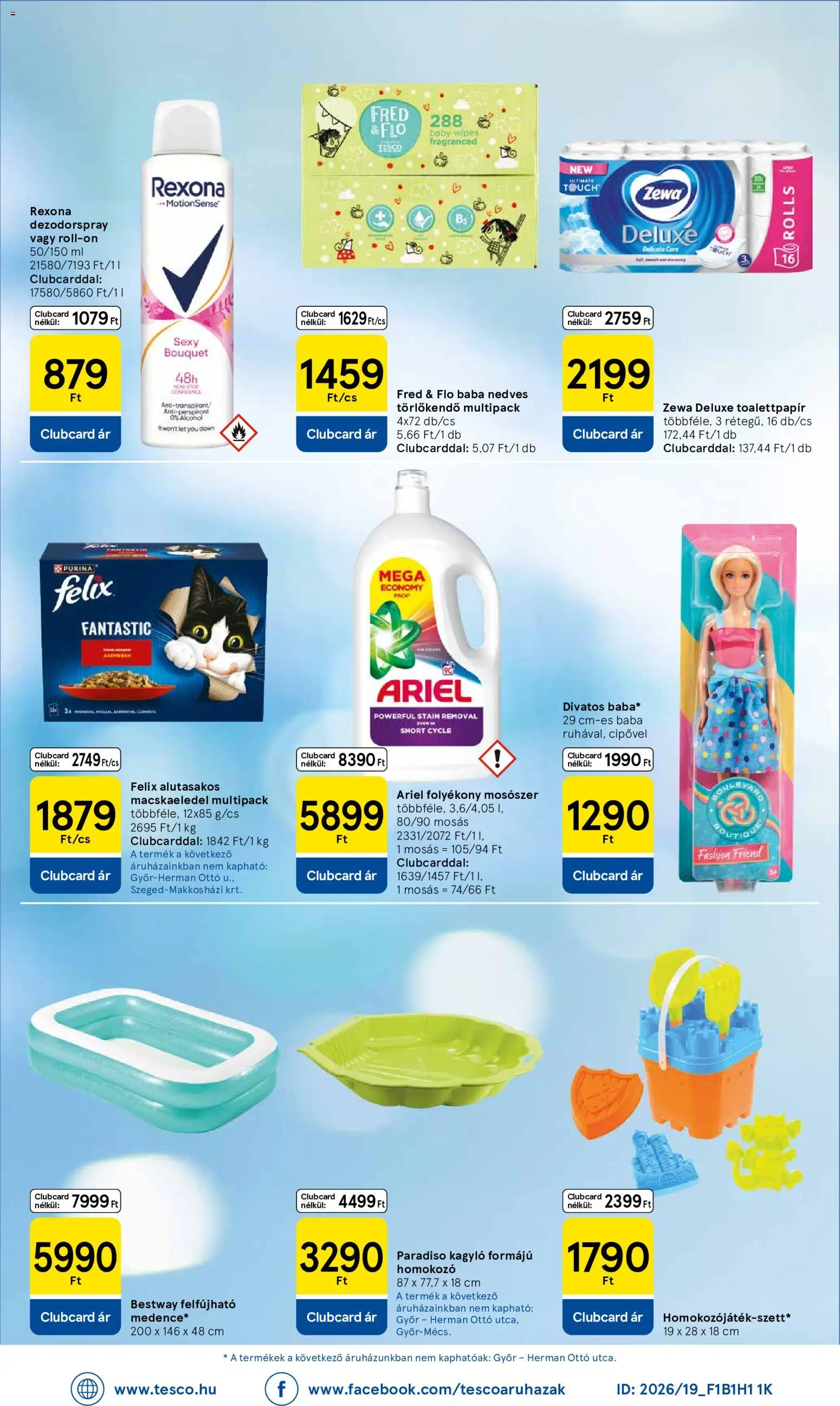 Tesco akciós ujság - amely érvényes a következő dátumtól: 2026.07.09. | Oldal: 8 | Termékek: Ariel, Törlőkendő, Folyékony mosószer, Mosószer