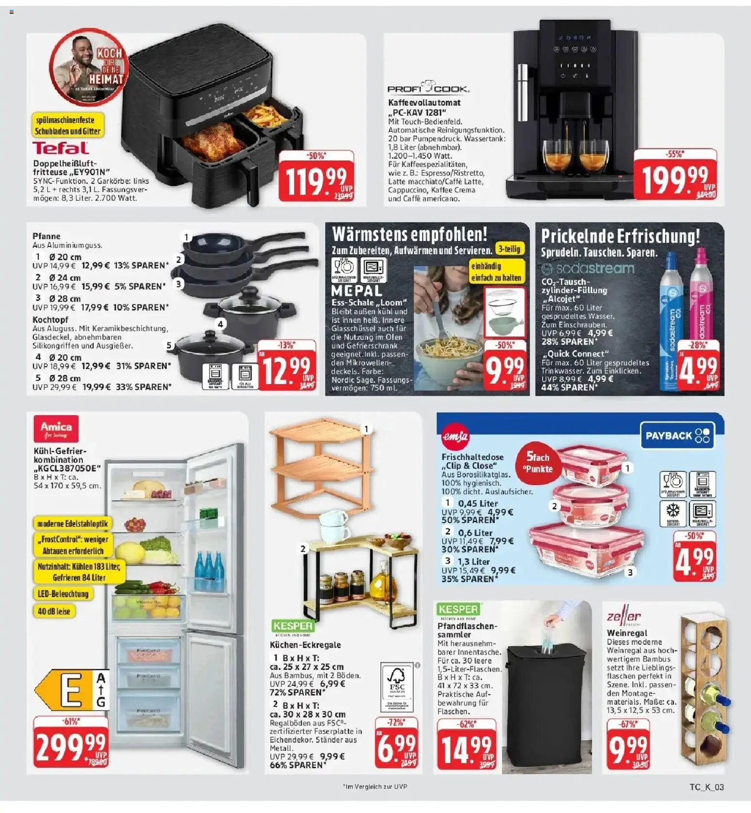 Edeka Prospekt Stuttgart - Feuerbach (ab 05.10.2026) » Angebote Online | Seite: 62 | Produkte: Gefrierschrank, Ofen, Weinregal, Kaffee