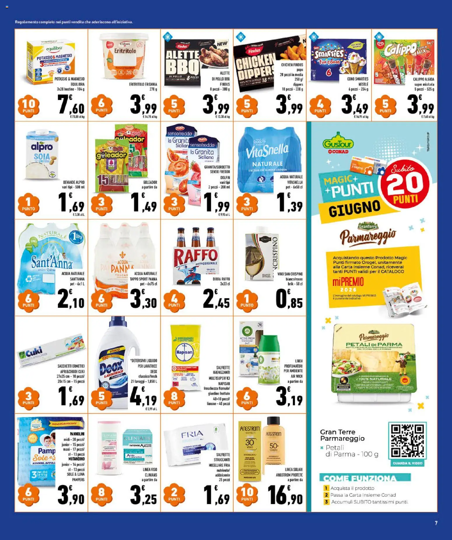 Volantino Conad del 10.06.2026 | Pagina: 7 | Prodotti: Pannolini, Acqua, Limone, Lavatrice