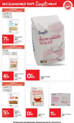 Carrefour Market - Prévisualisation de Carrefour Market Premier prix simpl valide à partir de 03/11/2026 | Page: 7 | Produits: Amandes décortiquées, Poudre, Sucre en poudre, Pistaches