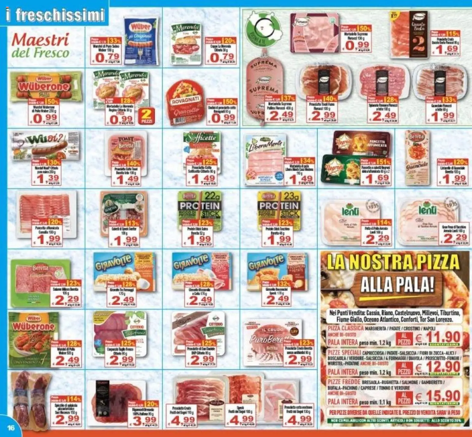 Volantino CTS del 23/09/2026 | Pagina: 16 | Prodotti: Prosciutto Crudo, Salmone, Wurstel, Tonno