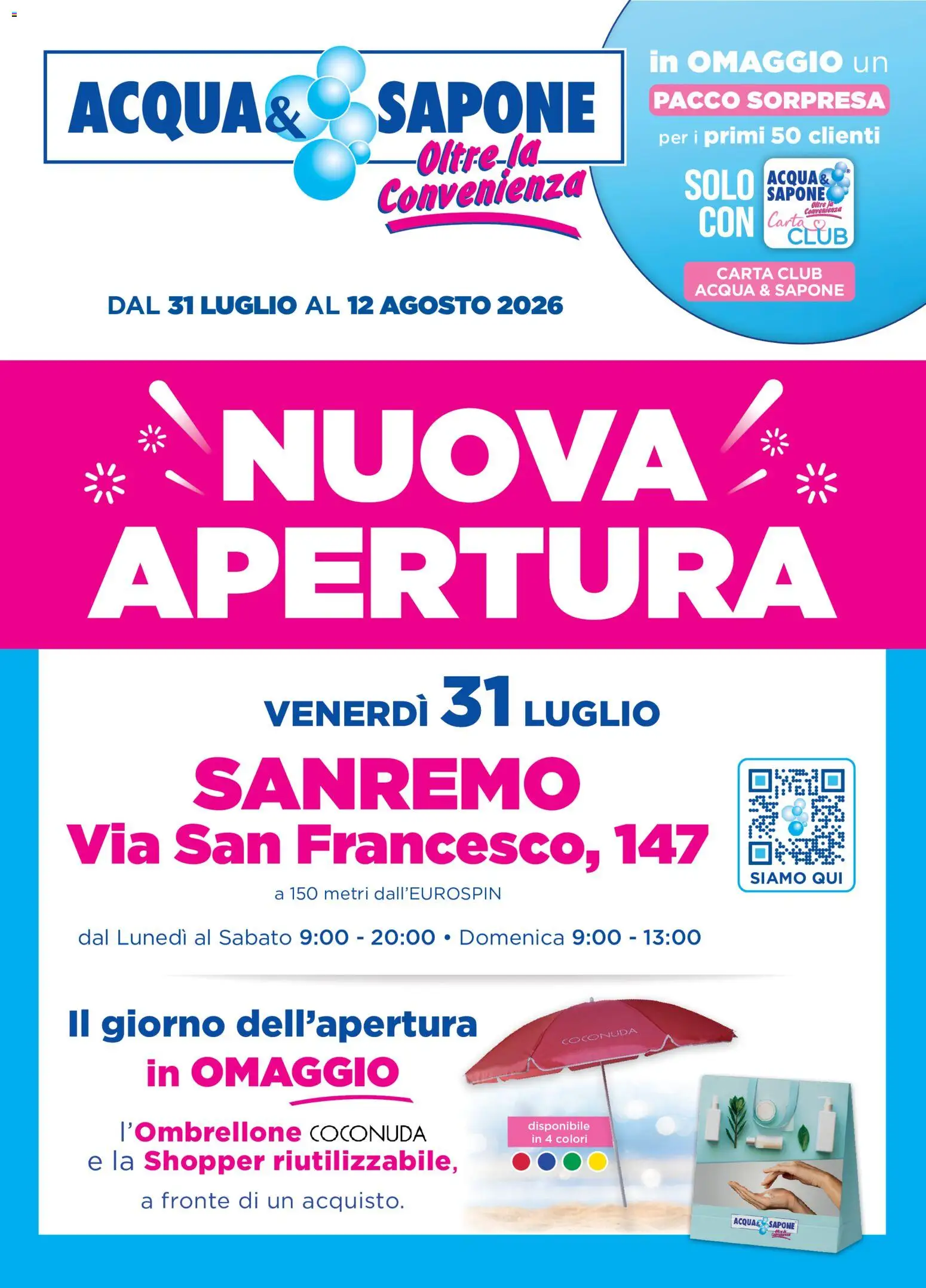 Volantino Acqua e Sapone del 31/07/2026 | Pagina: 1 | Prodotti: Sapone, Acqua