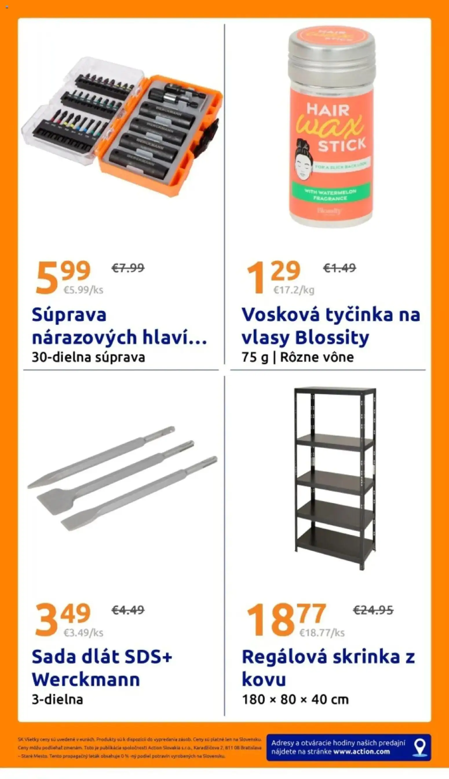 Nové Action akcie – leták je platný od 10.06.2026 | Strana: 29 | Produkty: Skrinka, Hodiny