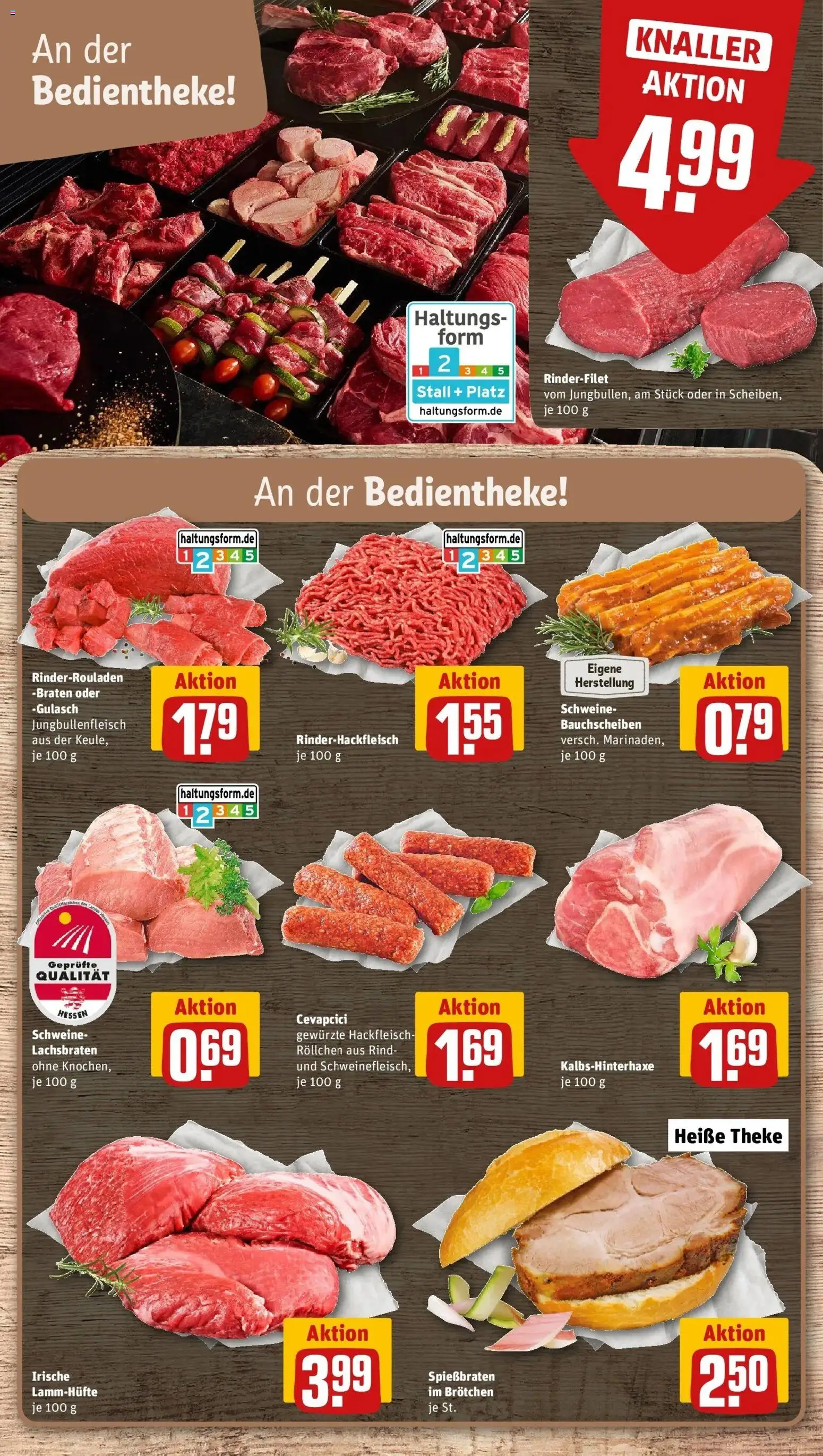 Rewe Prospekt Schwalbach Am Taunus – gültig ab 08.06.2026 | Seite: 8 | Produkte: Rinderrouladen, Theke, Rinderfilet, Hackfleisch