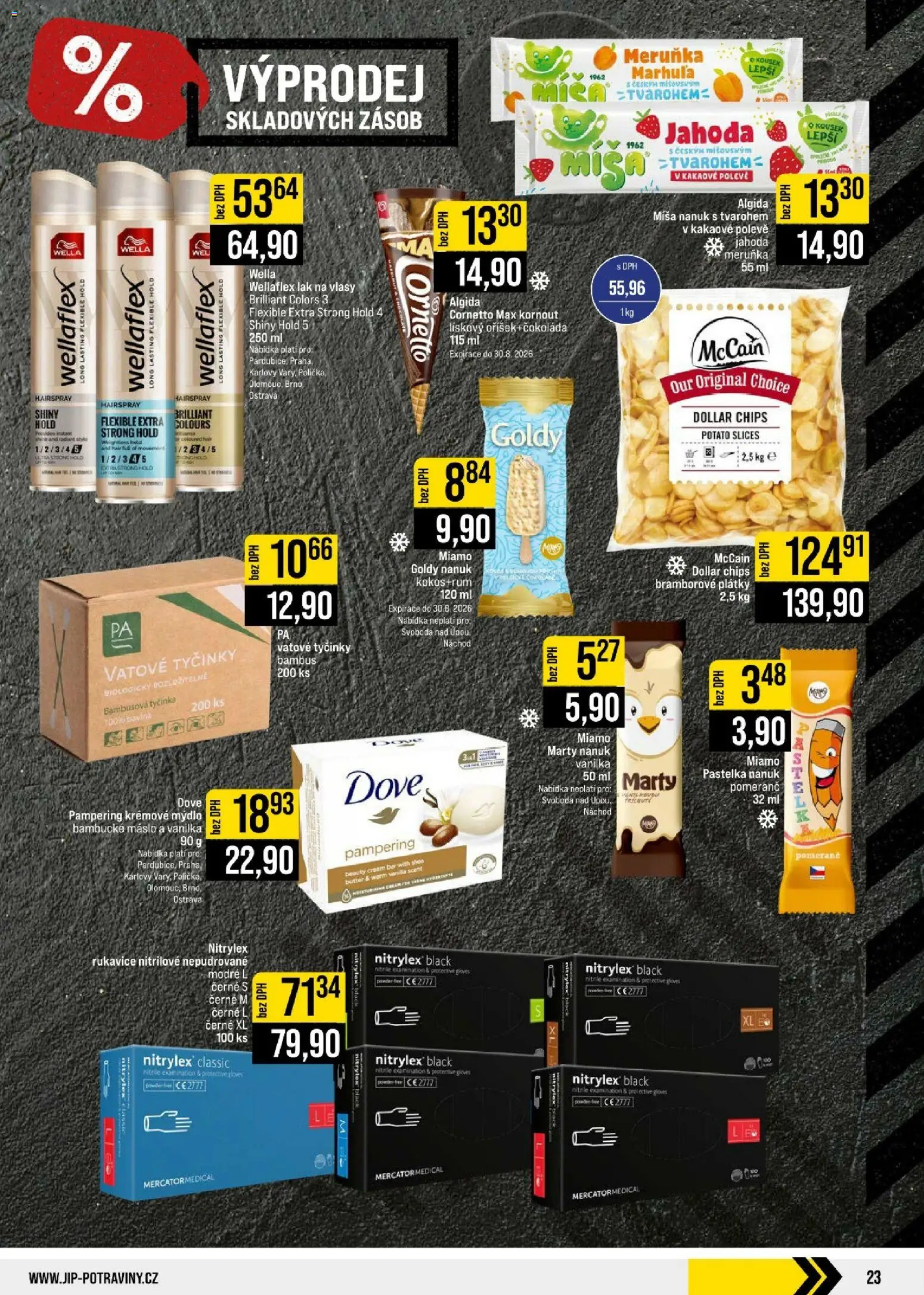 Jip leták - Cash & Carry od 26.08.2026 | Strana: 23 | Produkty: Mýdlo, Máslo, Pastelka, Dove