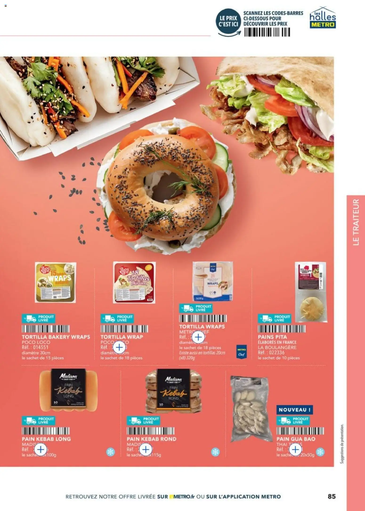 {H1} | Page: 85 | Produits: Tortillas, Pain, Livre