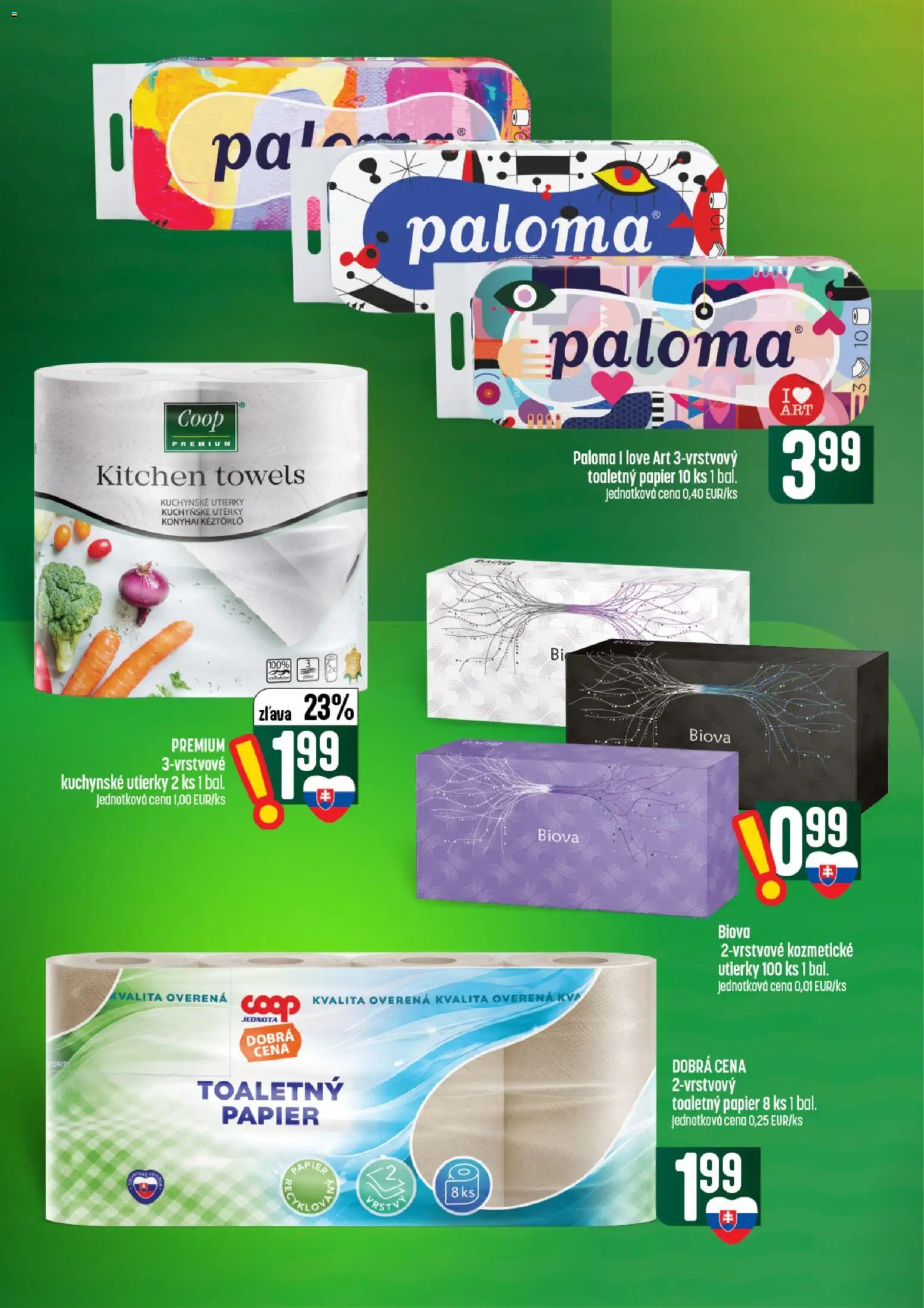 Nové COOP Jednota akcie – leták je platný od 13.08.2026 | Strana: 62 | Produkty: Toaletný papier, Kuchynské utierky, Utierky