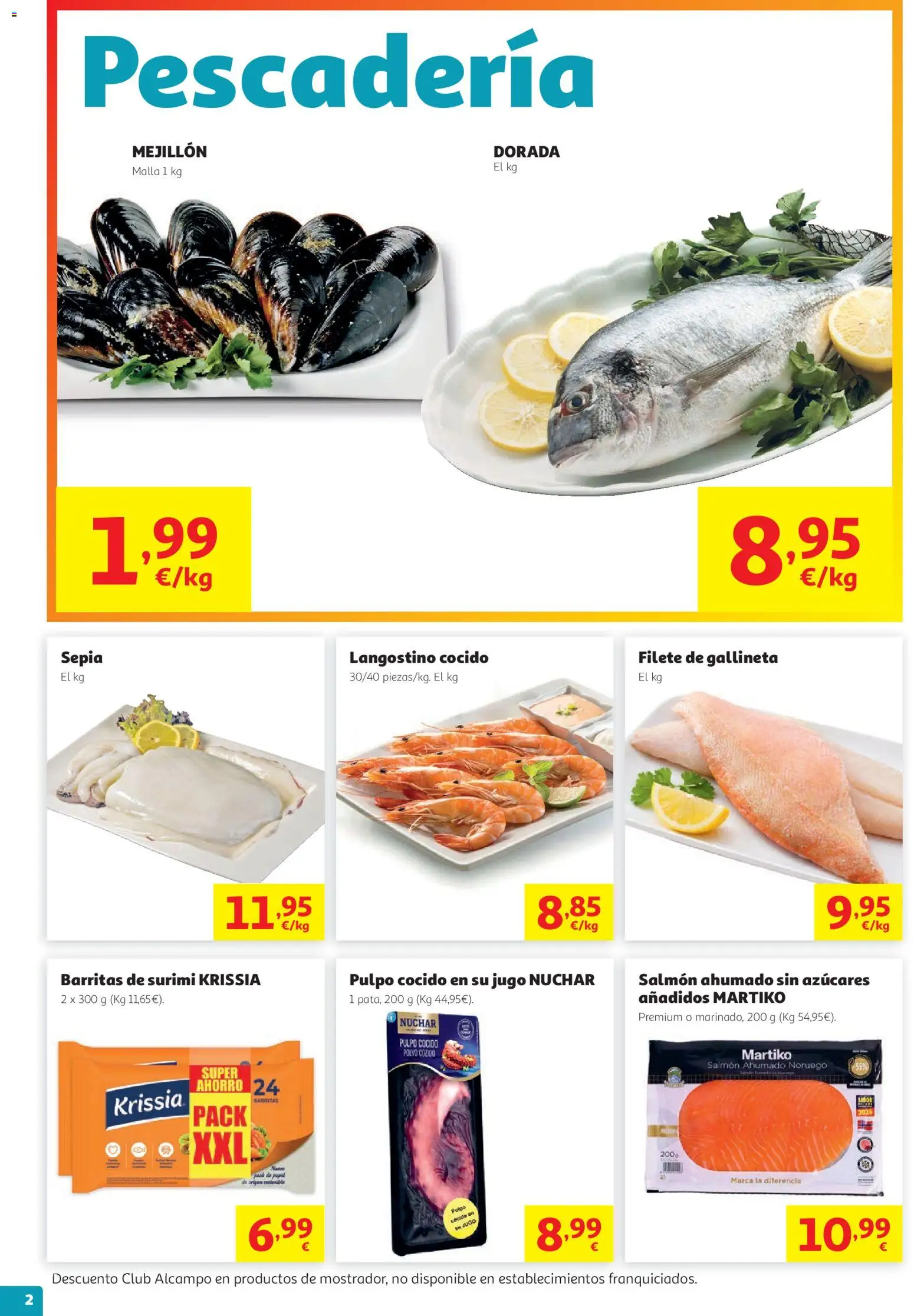Alcampo HG Nacional Litoral │ válido desde el 29/07/2026 | Página: 2 | Productos: Polvo, Jugo, Salmón ahumado, Langostino