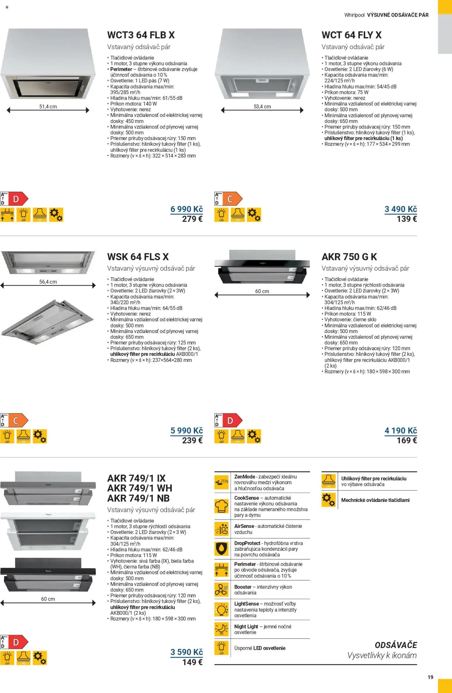 Möbelix leták - WHIRLPOOL od 01.08.2025 | Strana: 19 | Produkty: Odsavač par, LED