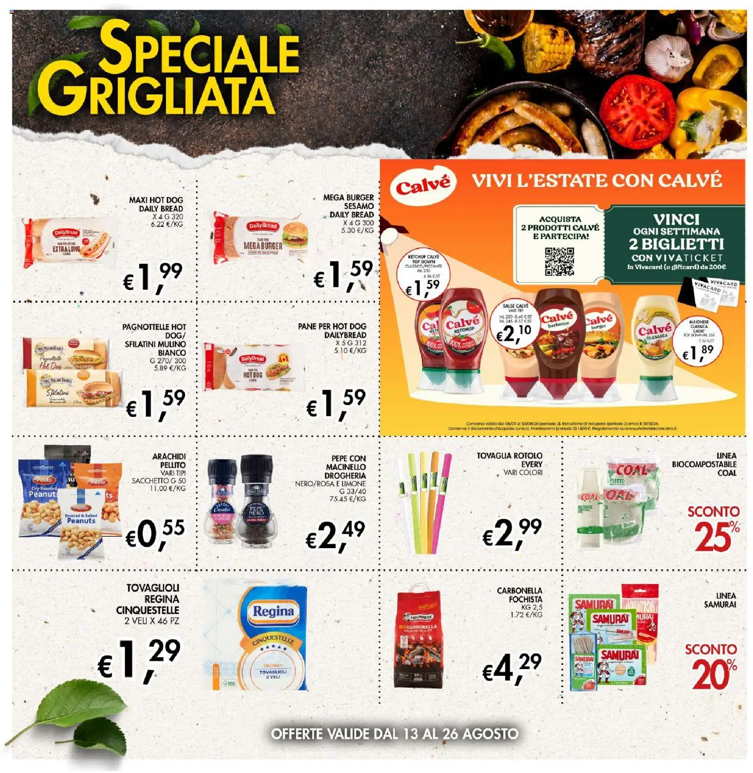 Volantino Coal del 13/08/2026 | Pagina: 18 | Prodotti: Salatini, Limone, Top, Piatto
