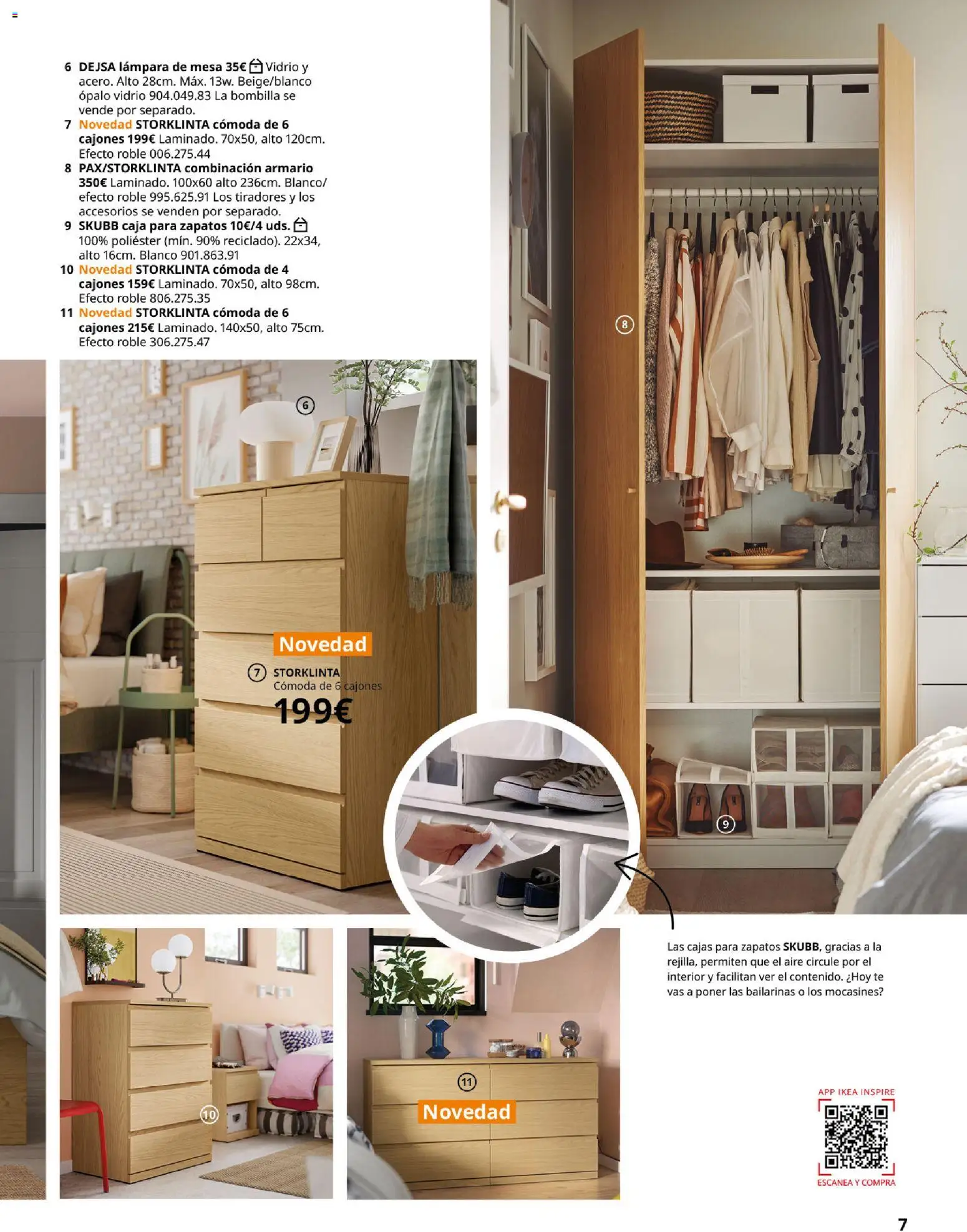 IKEA - Domitorios │ válido desde el 01/09/2026 | Página: 7 | Productos: Bailarinas, Cómoda, Té, Bombilla