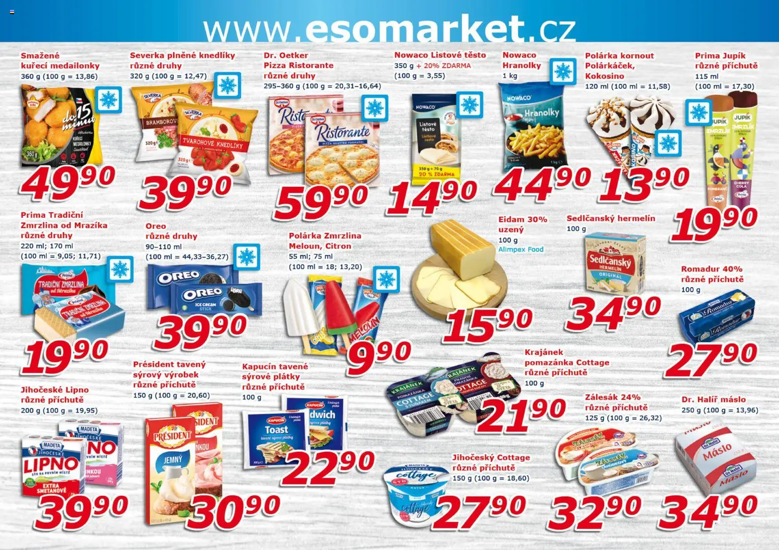 Eso market leták od 10.06.2026 | Strana: 4 | Produkty: Meloun, Zmrzlina, Pizza Ristorante, Pomazánka