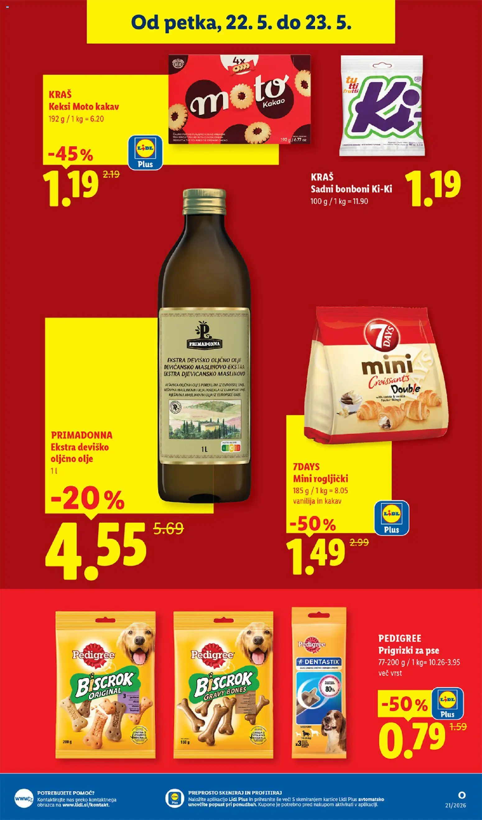 Novi Lidl katalog ponudbe – veljaven od 21.05.2026 | Stran: 41 | Izdelki: Bonboni, Oljčno olje, Rogljički, Prigrizki
