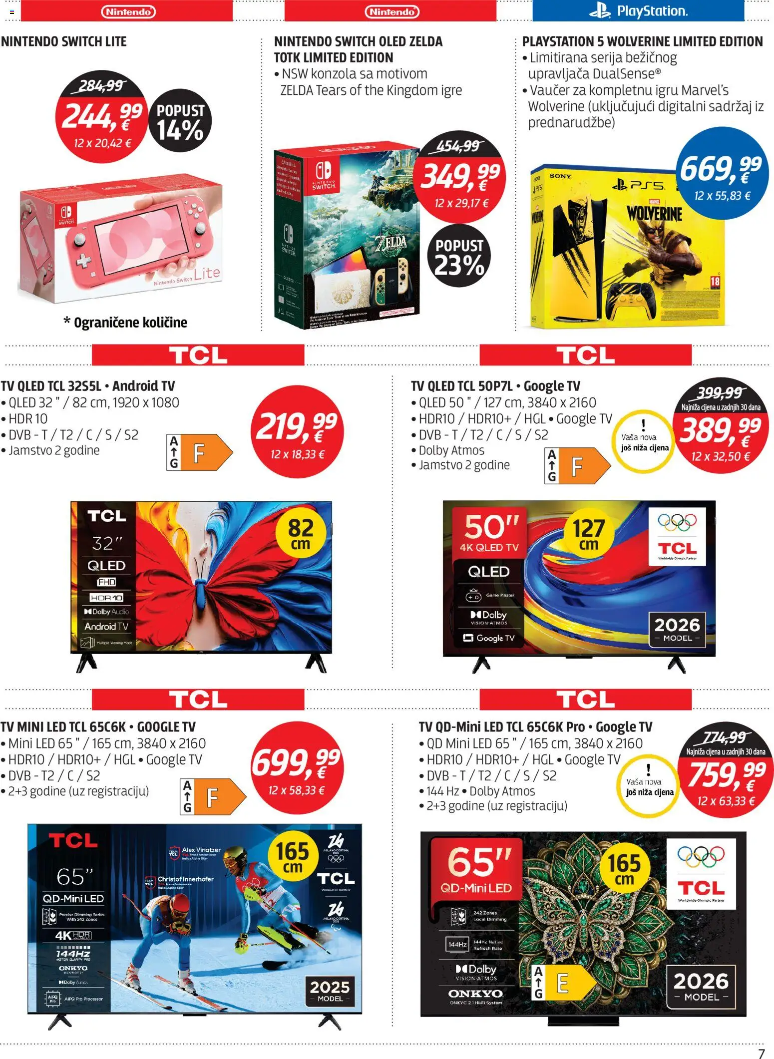 Centar Tehnike katalog | vrijedi od 19.10.2026 | Stranica: 7 | Proizvodi: Led, Tv, Playstation, Nintendo Switch