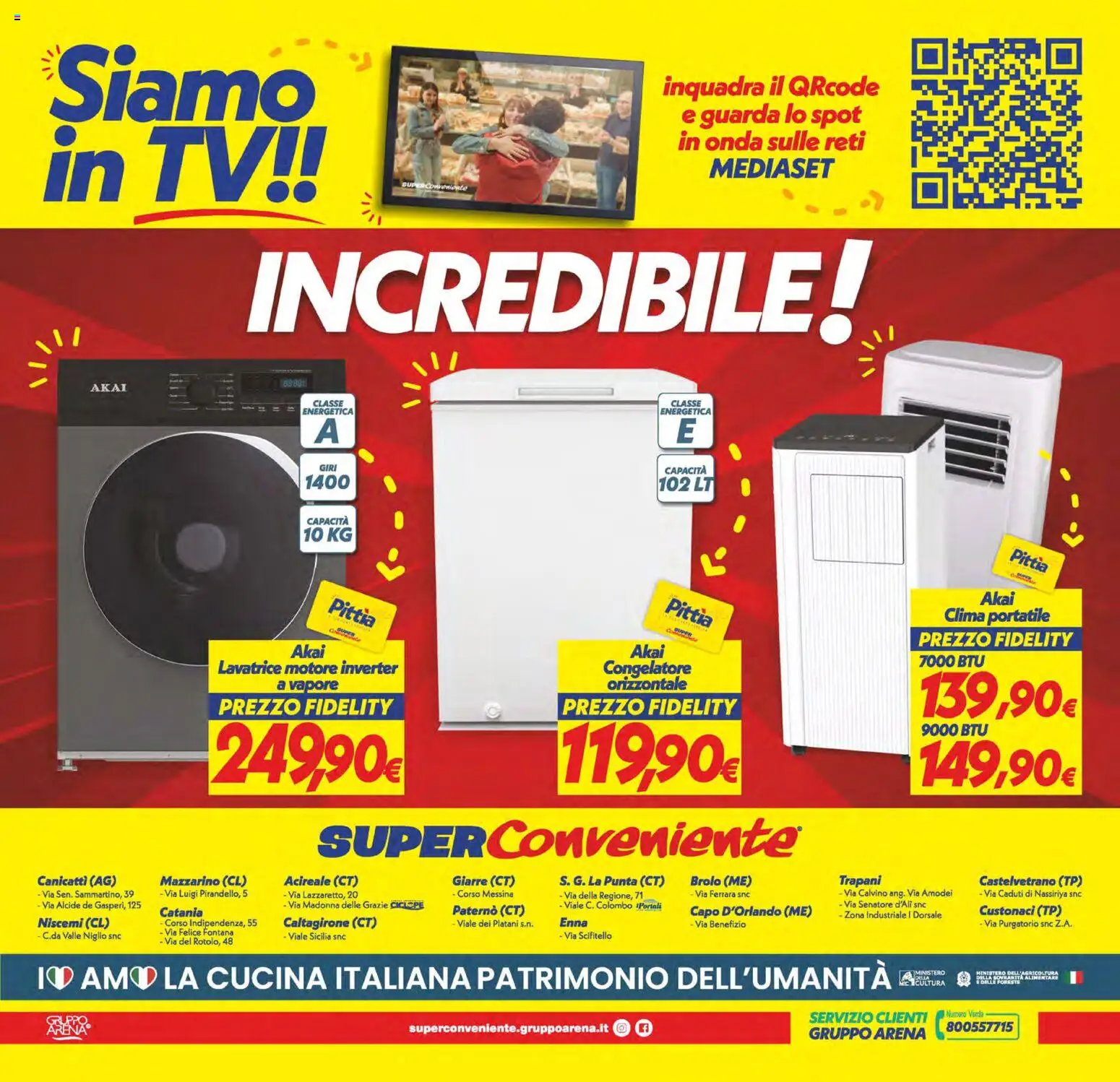 Volantino SuperConveniente del 09.06.2026 | Pagina: 24 | Prodotti: Lavatrice, TV, Congelatore