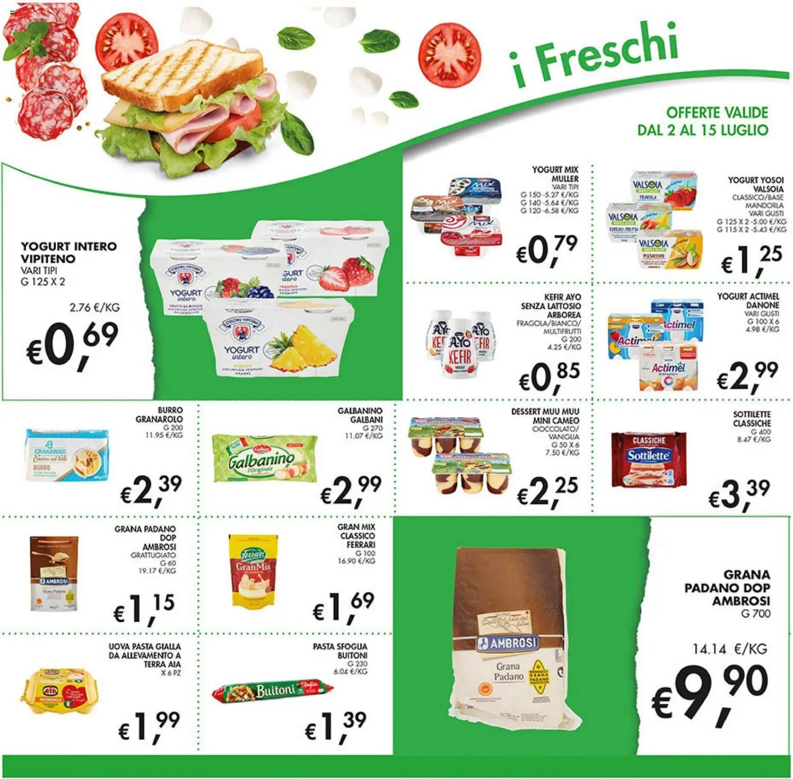 Volantino Coal del 02/07/2026 | Pagina: 10 | Prodotti: Yogurt, Burro, Grana Padano, Terra