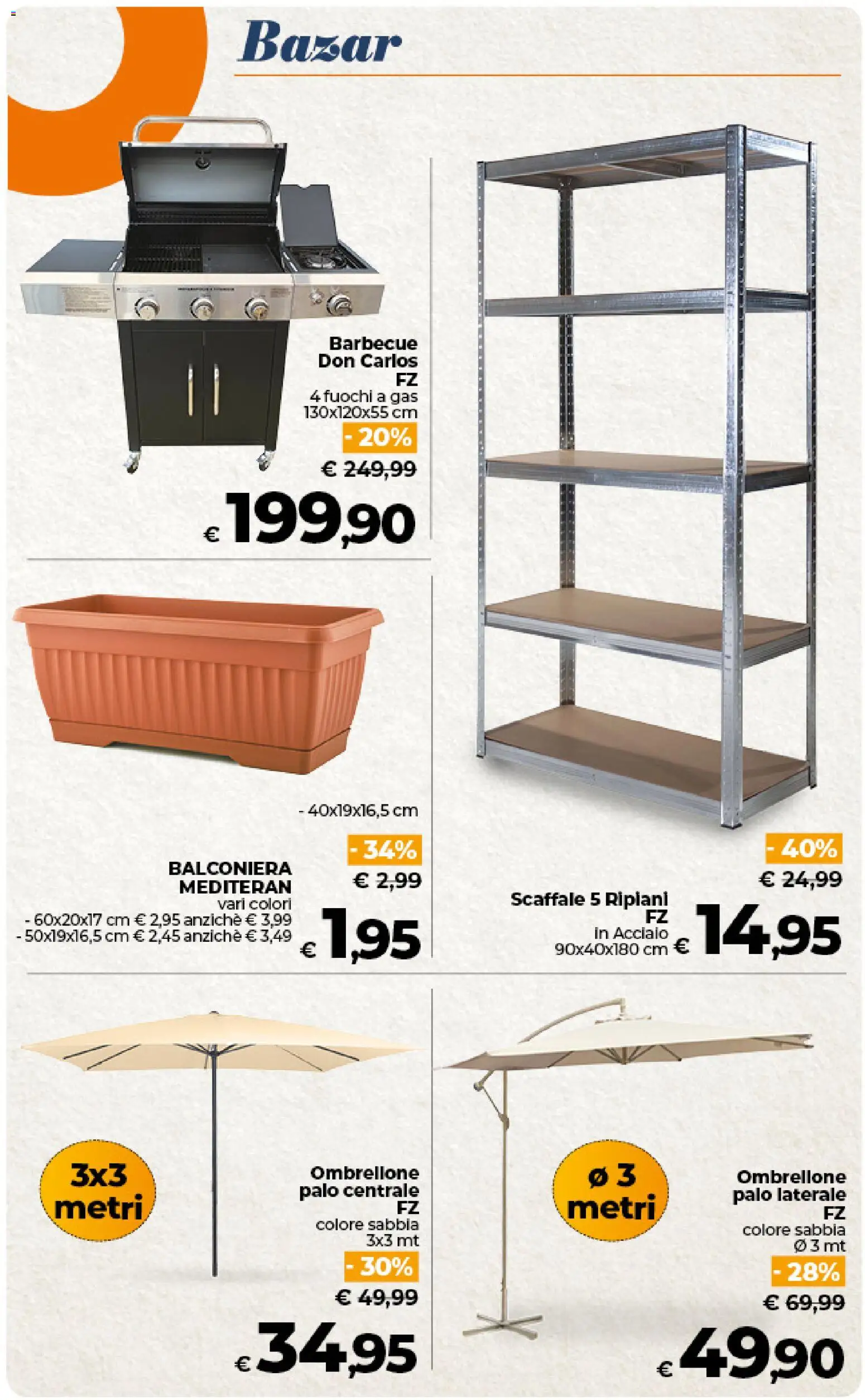 Volantino Ipercoop del 09.06.2026 | Pagina: 58 | Prodotti: Ombrellone, Barbecue, Scaffale