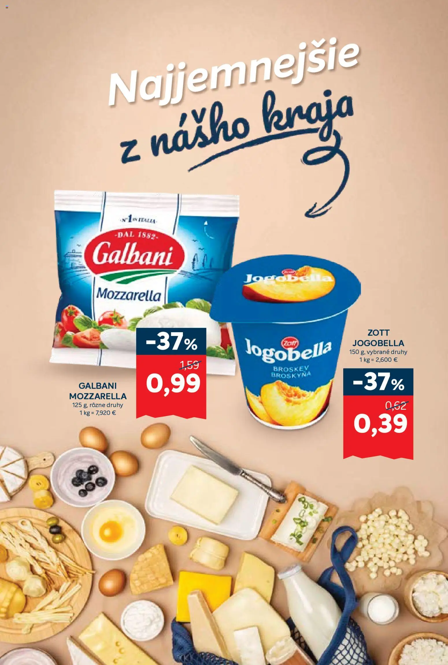 Nové Kraj akcie – leták je platný od 29.10.2026 | Strana: 7 | Produkty: Mozzarella