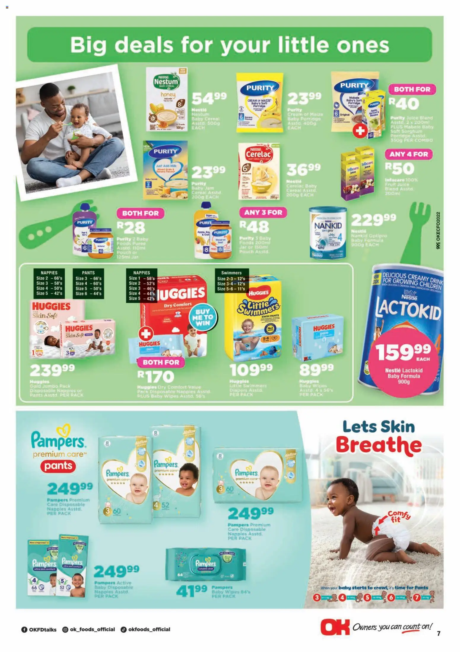 New OK Foods catalogue – valid from 24/07/2026 | Page: 7 | Products: Pants, Jam, Milk, Juice