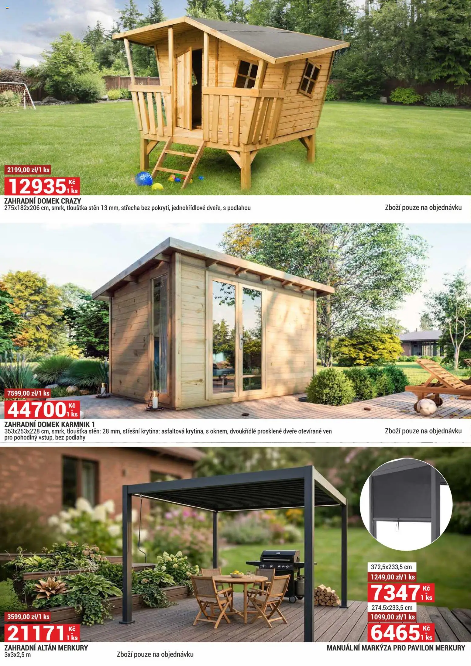 Merkury Market leták od 01.06.2026 | Strana: 7 | Produkty: Zahradní domek, Altán, Markýza