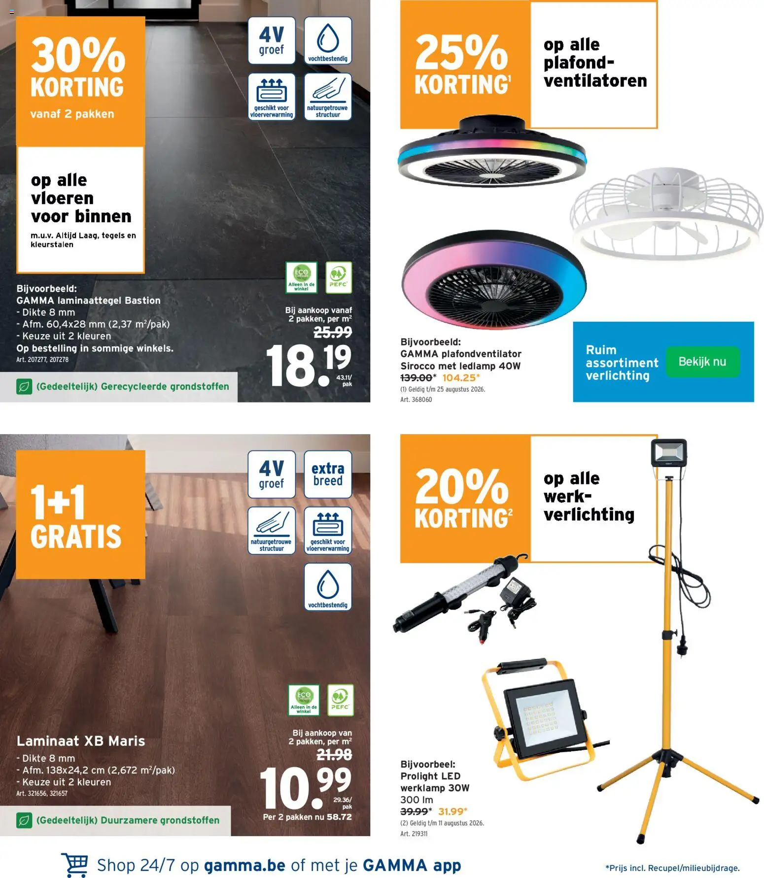 {H1} | Pagina: 14 | Producten: Verlichting, Vloeren, Ledlamp