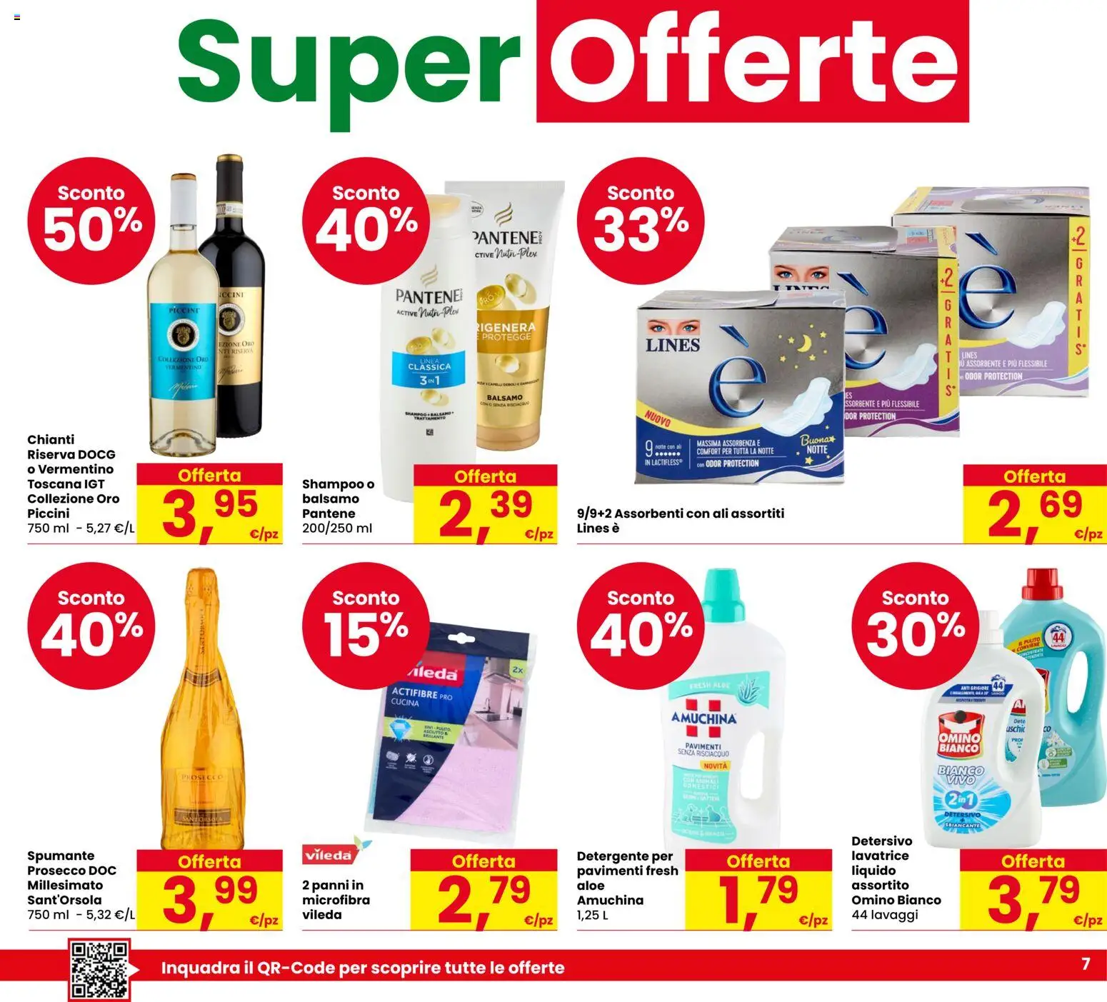 Volantino Despar del 15/10/2026 | Pagina: 7 | Prodotti: Balsamo, Lavatrice, Spumante, Assorbenti