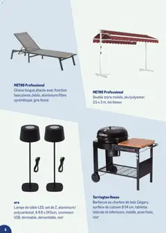METRO - Prévisualisation de METRO Terrasse Offres Exclusives Marketplace valide à partir de 26/02/2026 | Page: 6 | Produits: Tablette, Charbon De Bois, Table, Chaise