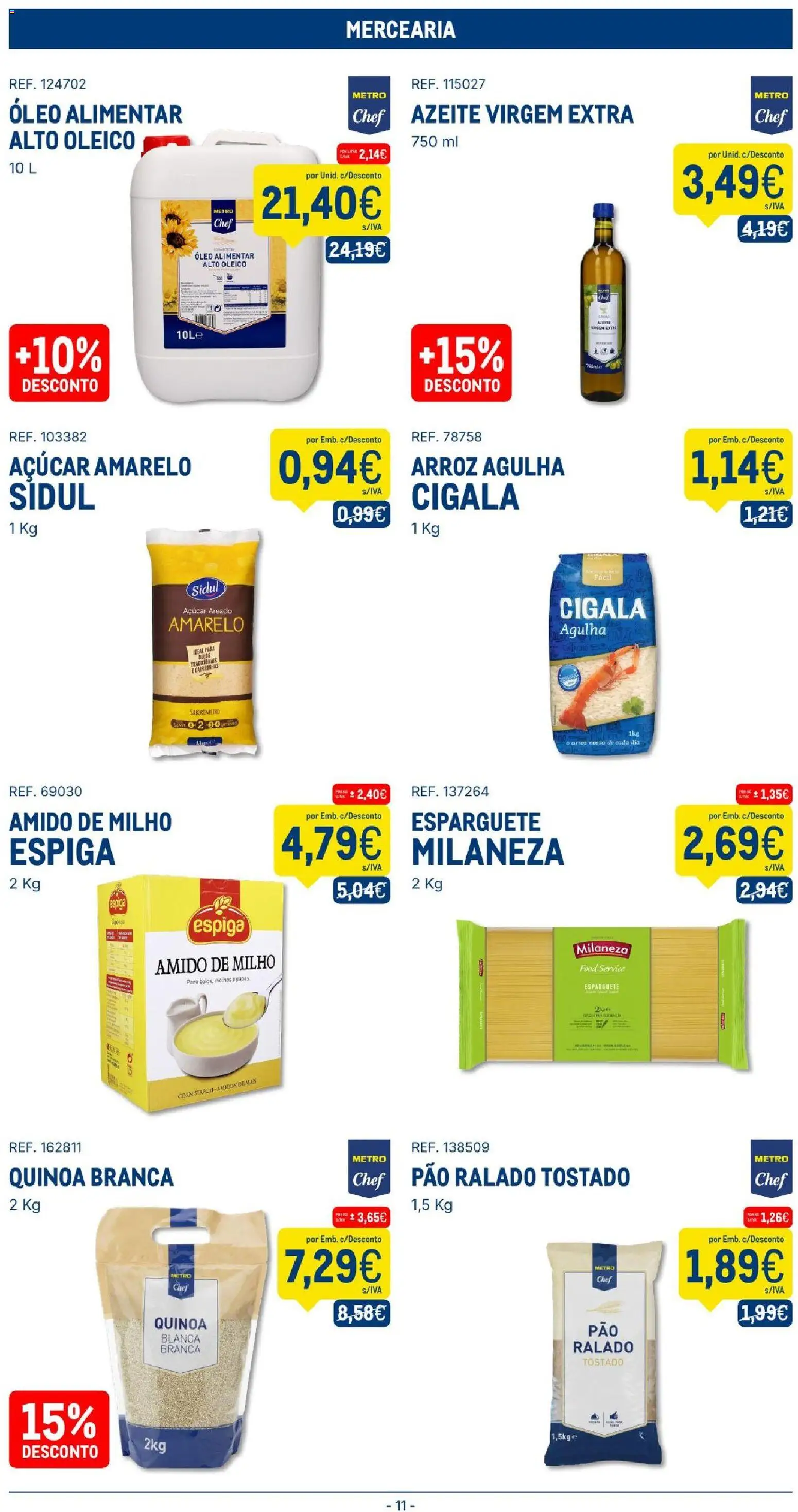 Makro folheto │ válido de 01/09/2026 | Página: 11 | Produtos: Pão ralado, Milaneza, Azeite virgem extra, Milho