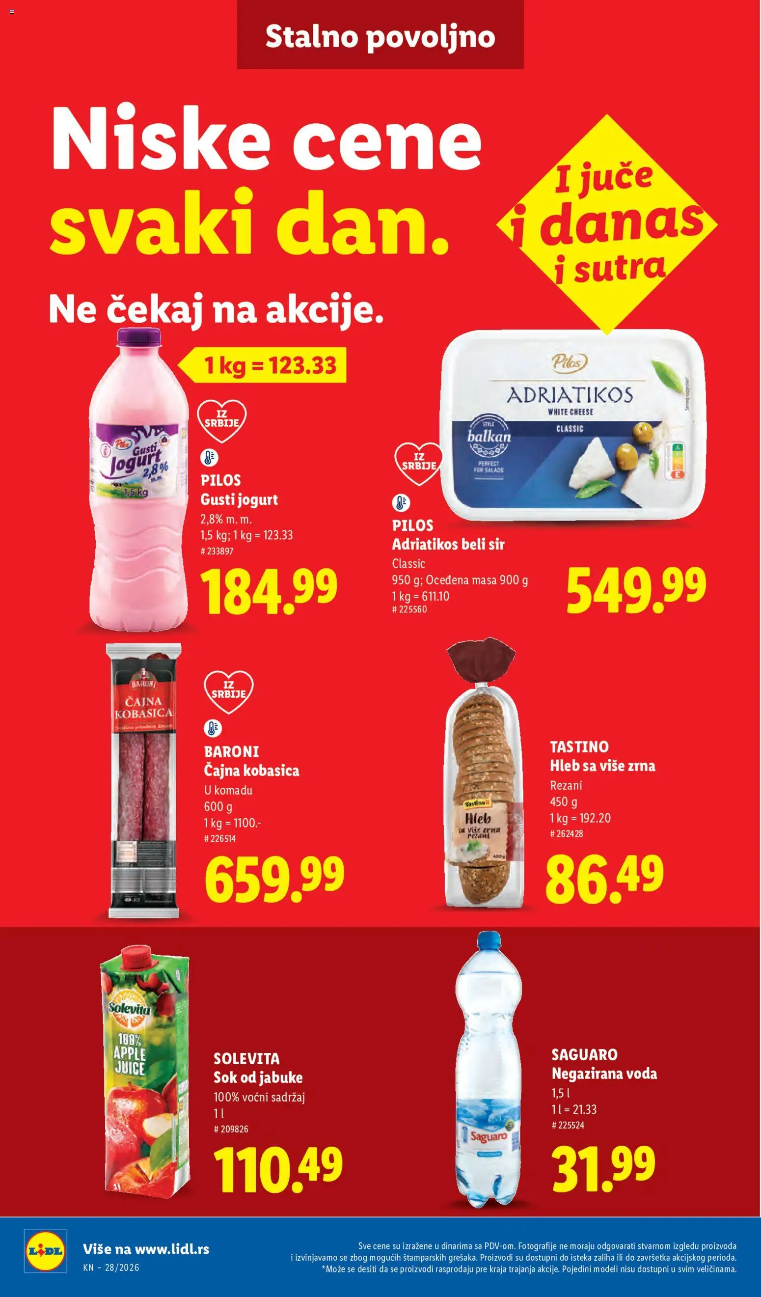Lidl katalog - važi od 09.07.2026 | Strana: 40 | Proizvode: Voda, Hleb, Sok, Jabuke