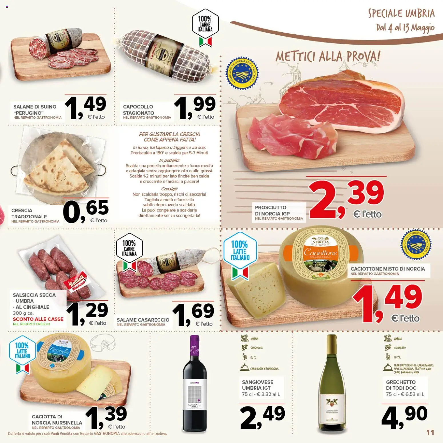 Volantino Todis del 04.05.2026 | Pagina: 11 | Prodotti: Latte, Prosciutto, Salsiccia, Friggitrice