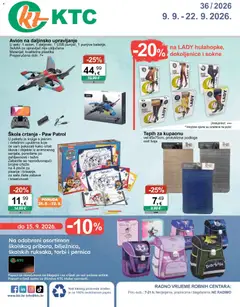 KTC Katalog igračaka i tekstila - Pregled kataloga iz trgovine KTC, vrijedi od 09.09.2026