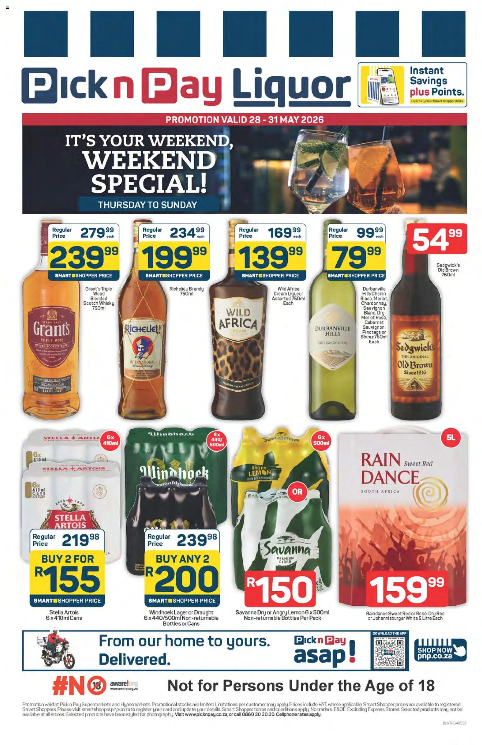 New Pick n Pay catalogue – valid from 28.05.2026 | Page: 1 | Products: Brandy, Cider, Cream, Lemon