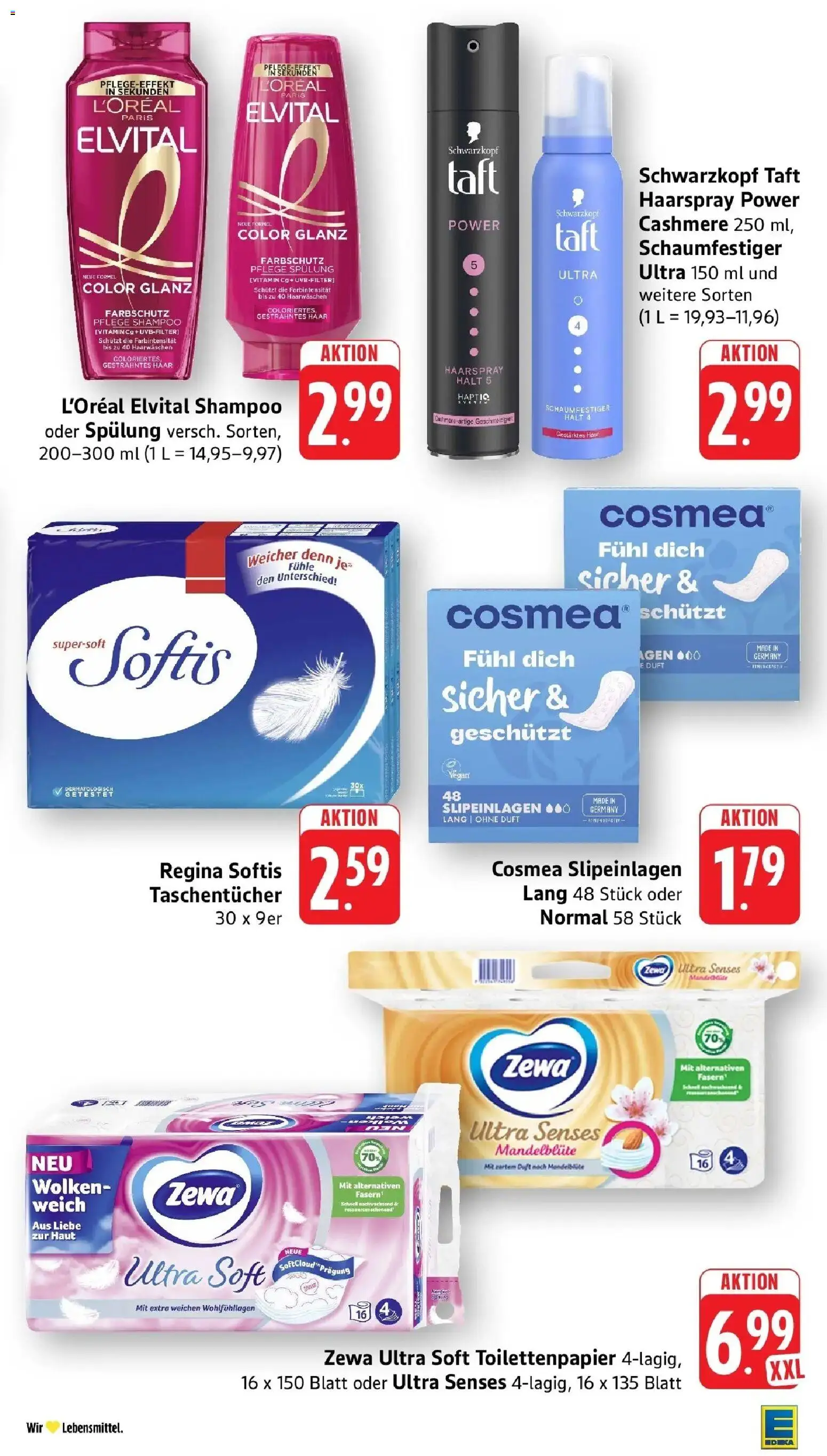 Edeka Prospekt Birkenau (ab 21.09.2026) » Angebote Online | Seite: 33 | Produkte: Duft, Zewa, Spülung, Haarspray