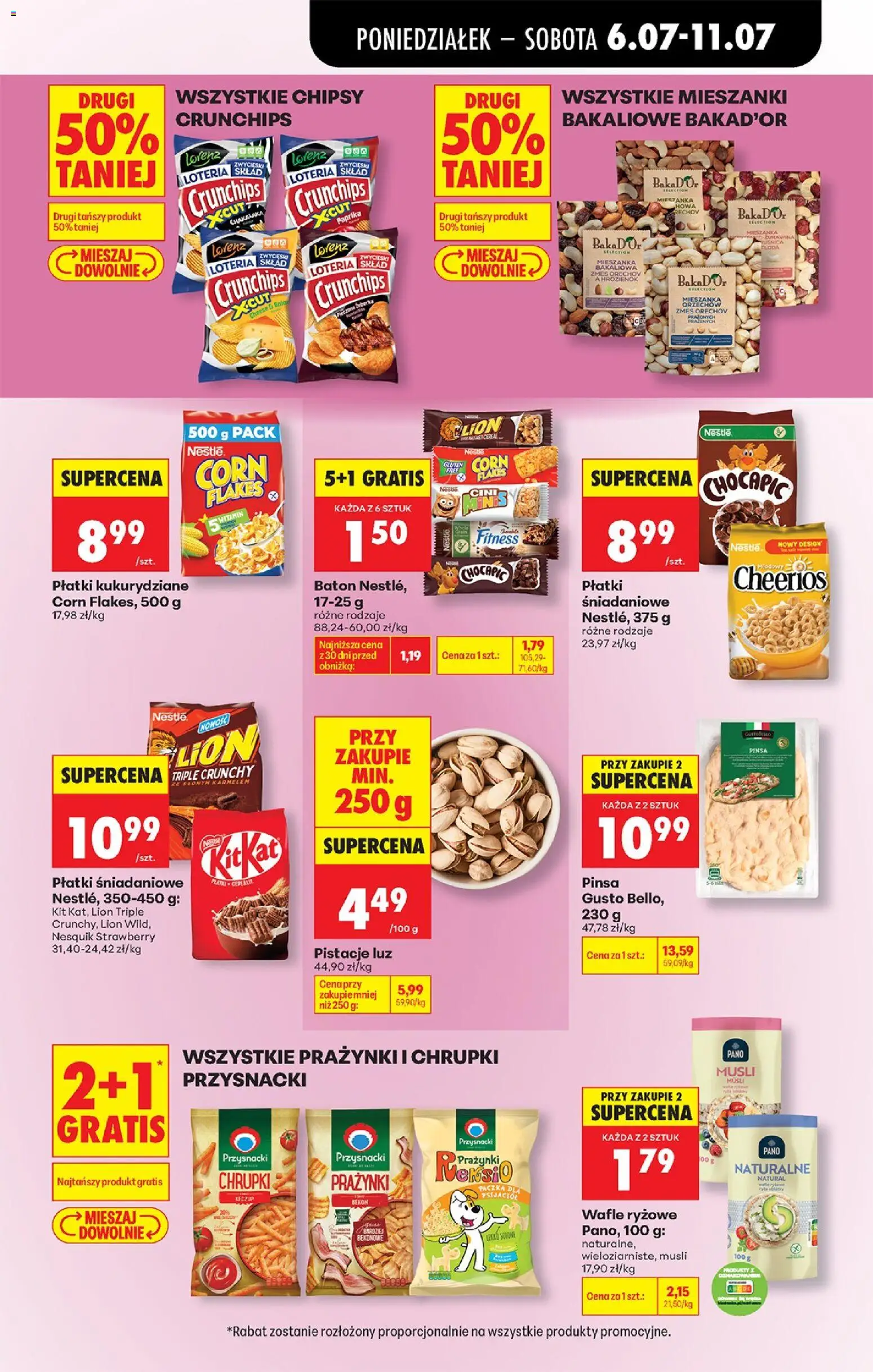 Biedronka gazetka od poniedziałku od 06.07.2026 | Strona: 57 | Produkty: Wafle ryżowe, Płatki śniadaniowe, Płatki, Keczup