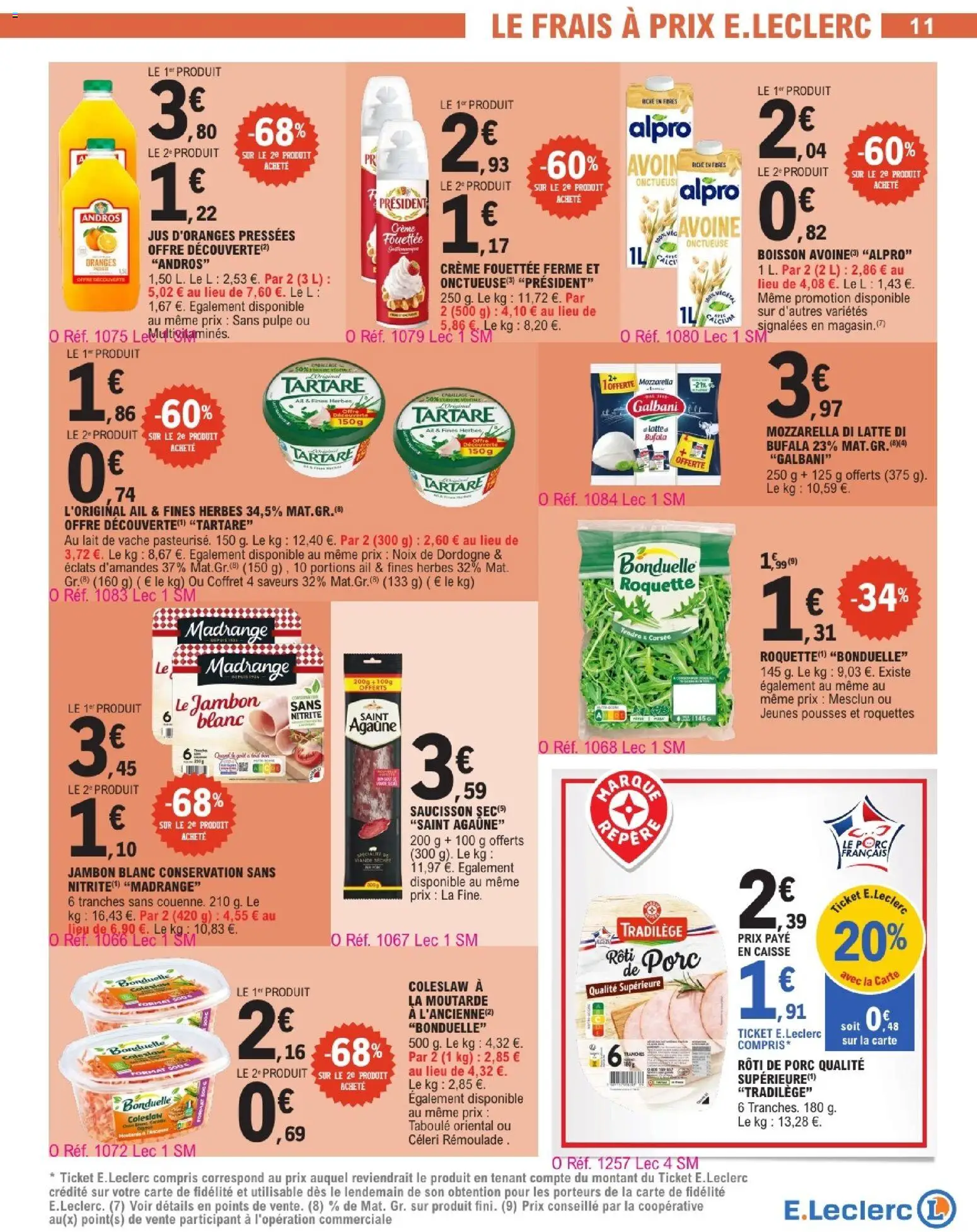 {H1} | Page: 11 | Produits: Alpro, Céleri, Jus, Crème