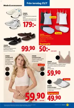 ESMARA, Laserskuren bh, Av polyamid och elas-, tan (LYCRA®), Med uttagbara inlägg, Stl. 36/38-44/46,, brun: 40/42-44/46 - Förhandsvisning av reklamblad från butik Lidl aktuell från 20/07/2026 | Sida: 24 | Produkter: Trosor, Bh, Sneakers