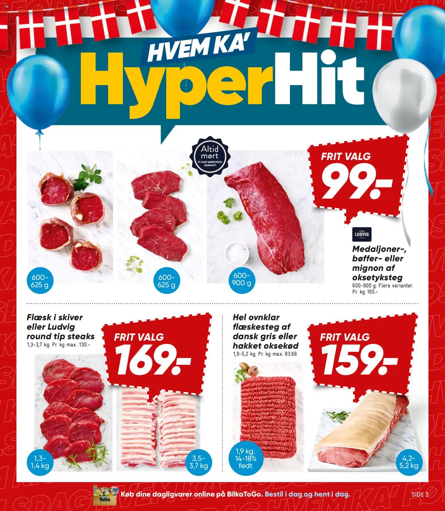 Bilka tilbudsavis – gyldig fra 04/09/2026 | Side: 3 | Produkter: Dagligvarer, Bøffer, Oksekød, Flæskesteg