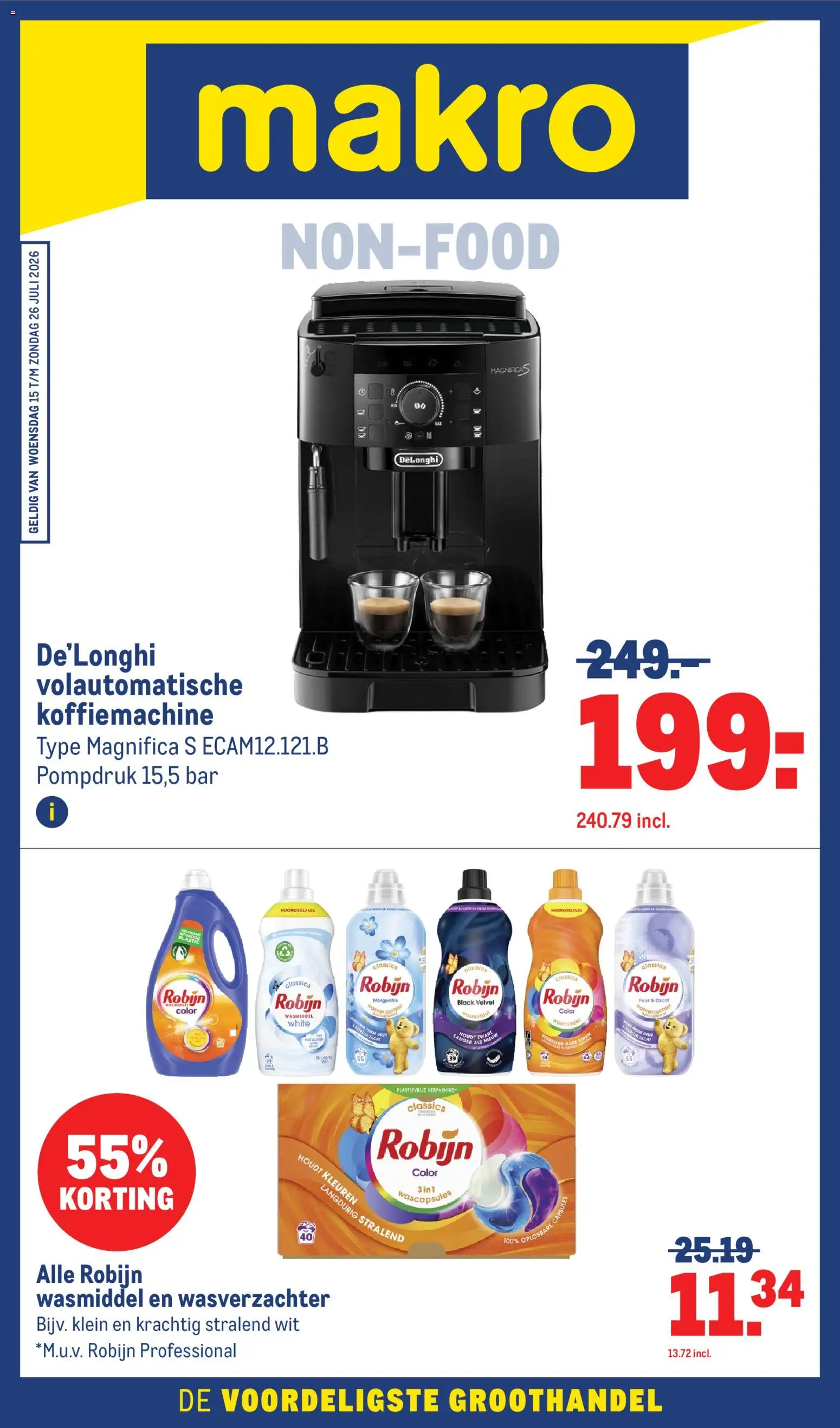 {H1} | Pagina: 1 | Producten: Wasmiddel, Wasverzachter, Robijn, Koffiemachine