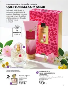 Pré-visualização Catálogo Avon Campanha 8 válido de 01/08/2026 | Página: 77 | Produtos: Flores, Fragrância, Caixa