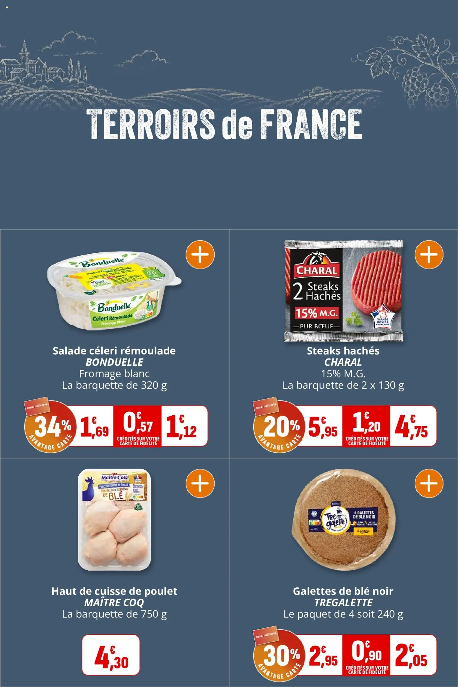 {H1} | Page: 16 | Produits: Salade, Cuisse, Fromage blanc, Cuisse de poulet