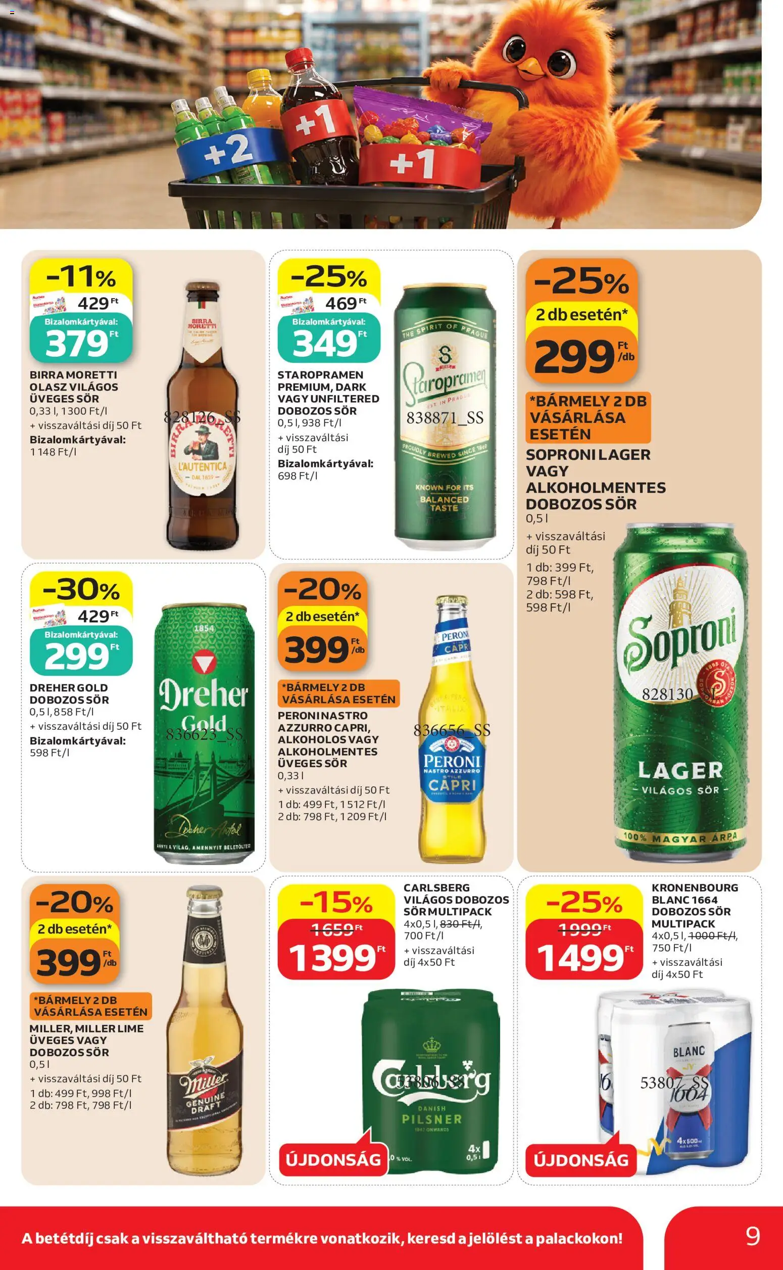 Auchan akciós ujság - amely érvényes a következő dátumtól: 2026.08.06. | Oldal: 9 | Termékek: Lime, Dobozos sör, Sör