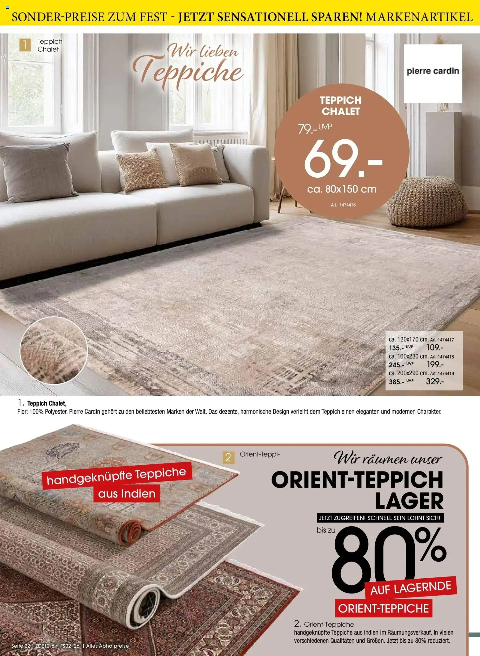 Zurbrüggen Sonder-Preise zum Fest – gültig ab 10.10.2026 | Seite: 22 | Produkte: Teppich, Orientteppich