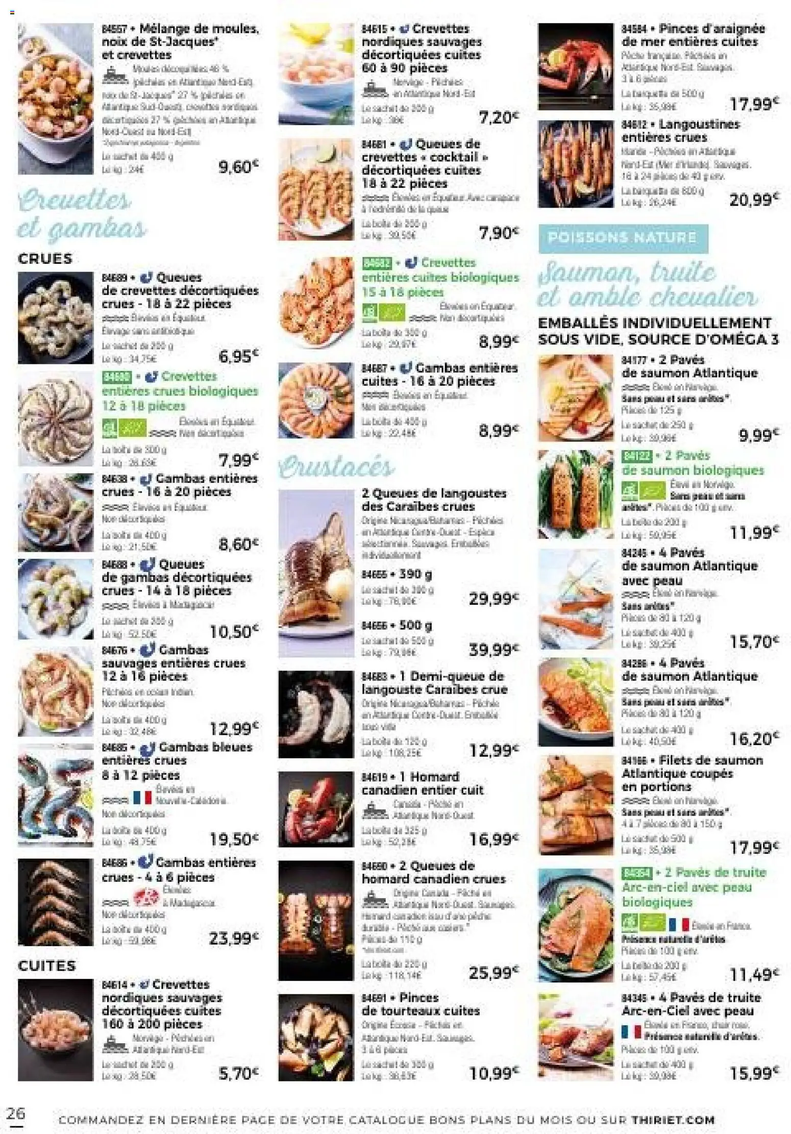 {H1} | Page: 29 | Produits: Crevettes, Langouste, Saumon, Noix