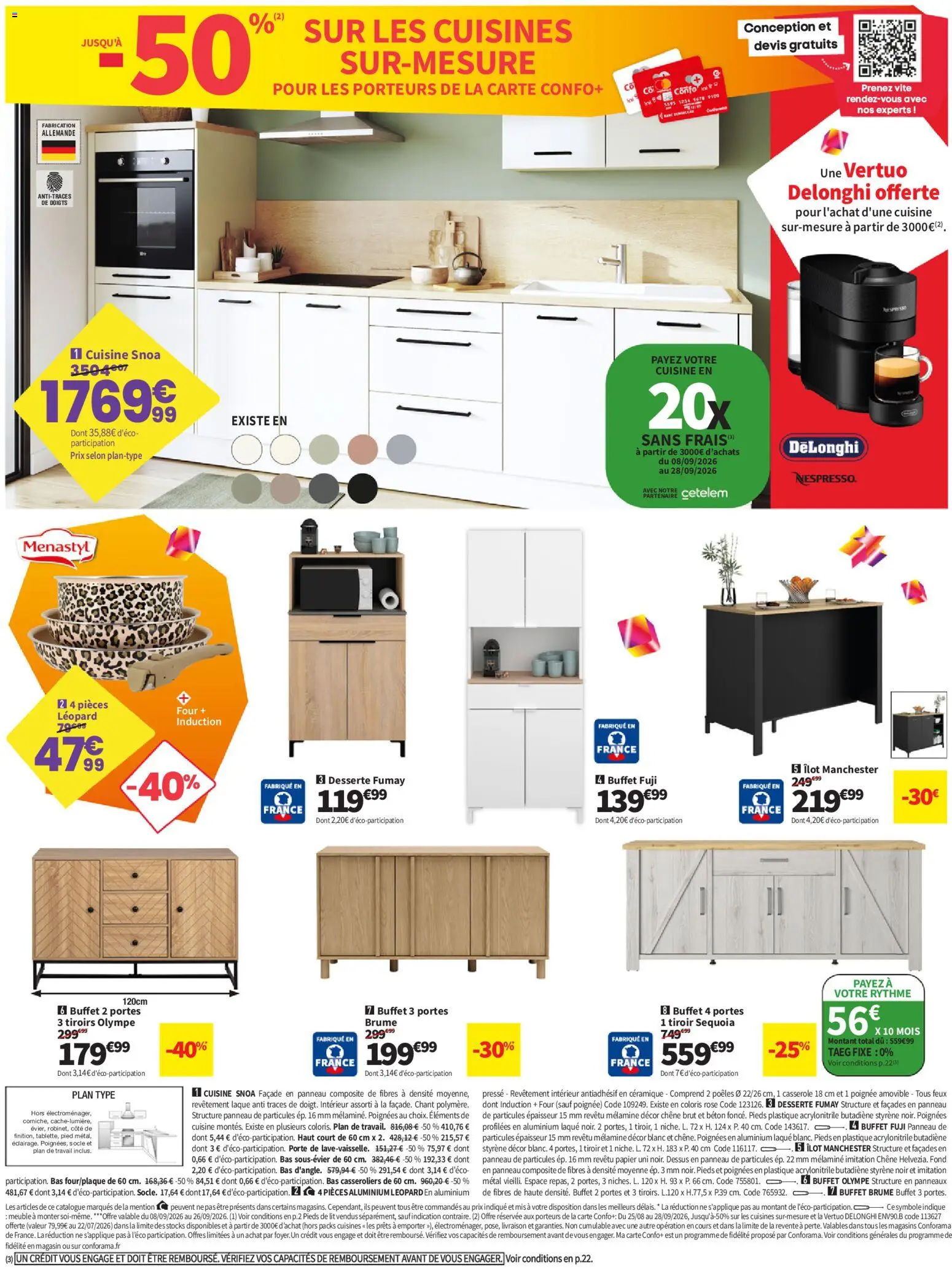 {H1} | Page: 6 | Produits: Plan de travail, Lit, Delonghi, Portes