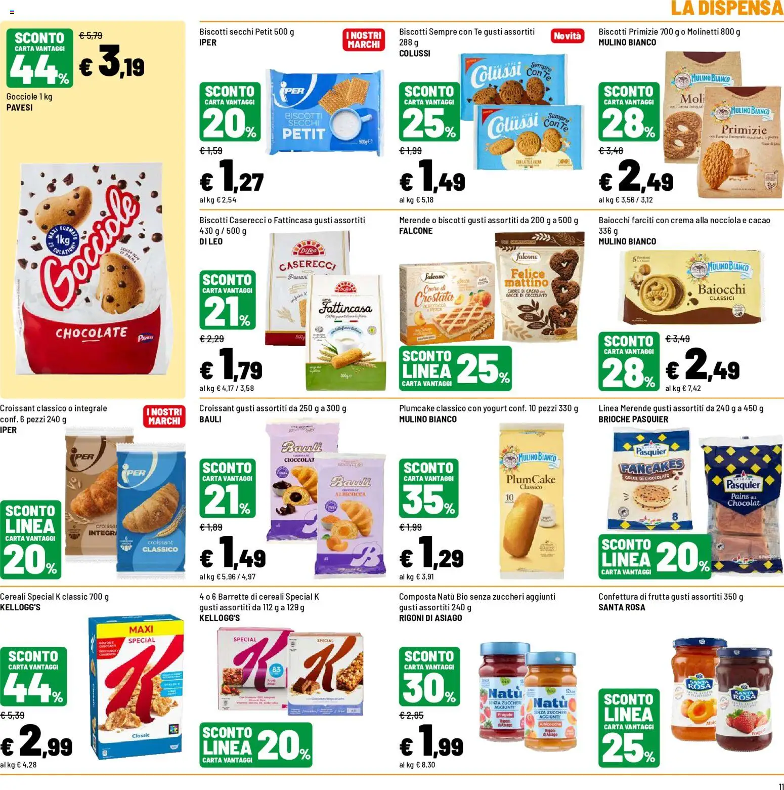Volantino Iper del 09/07/2026 | Pagina: 11 | Prodotti: Yogurt, Fragole, Frutta, Croissant