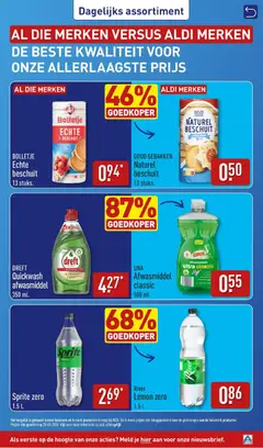 Sprite zero, Sprite zero 1.5 L. - Voorbeeld van een folder van Aldi, geldig van 14-09-2026 | Pagina: 27 | Producten: Sprite, Afwasmiddel, Beschuit