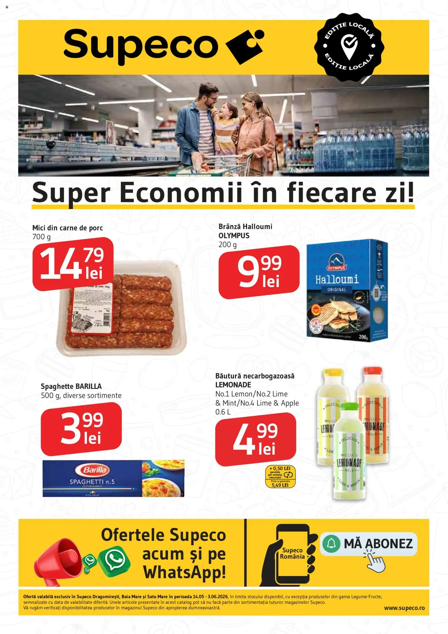 Noul catalog Supeco – valabil de la 14.05.2026 | Pagină: 1 | Produse: Lime, Mici, Apple, Carne De Porc